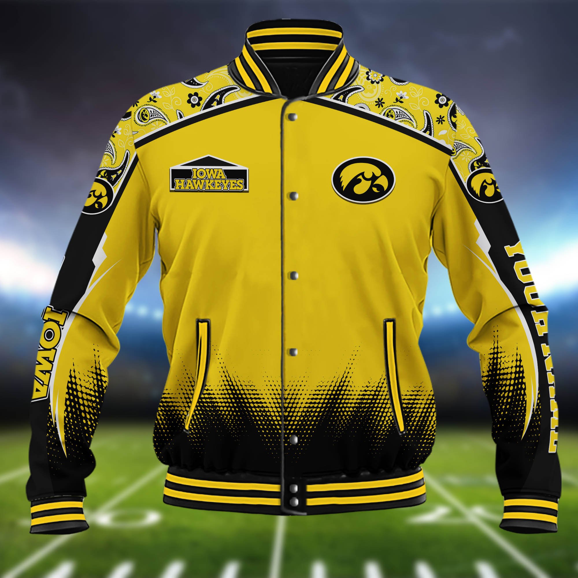 Alternative view of Iowa Hawkeyes Baseball Jacket Custom Name, Sport Team Jacket, Sport Gifts ETHY-0115485A