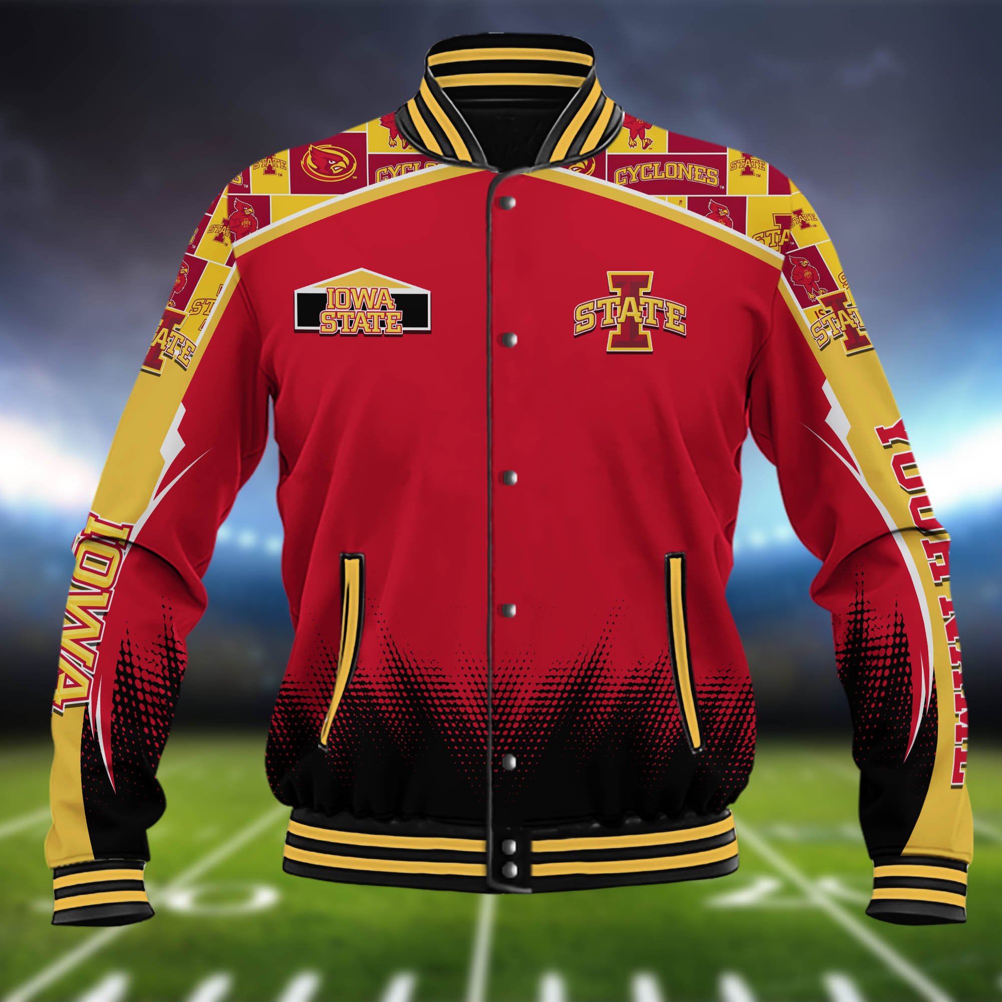 Alternative view of Iowa State Cyclones Baseball Jacket Custom Name, Sport Team Jacket, Sport Gifts ETHY-0115485A