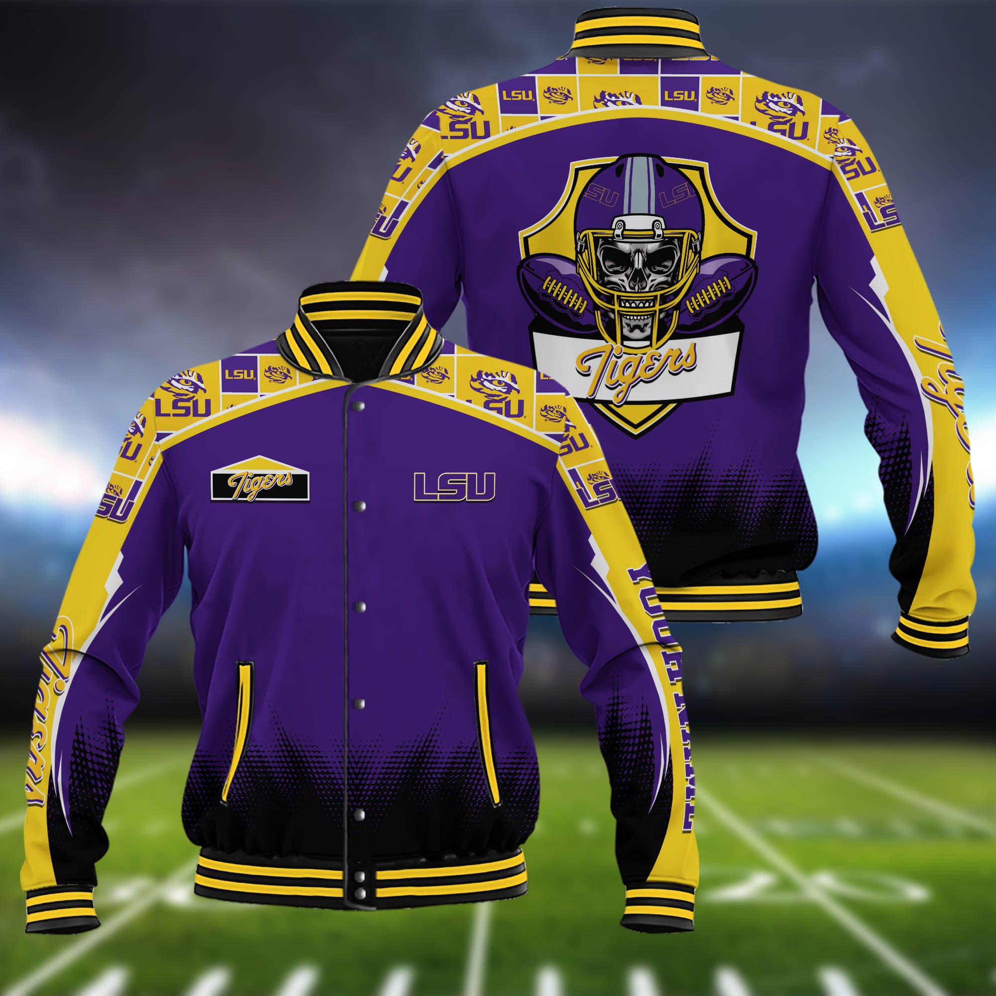 LSU TIGERS Baseball Jacket Custom Name, Sport Team Jacket, Sport Gifts ETHY-0115485A