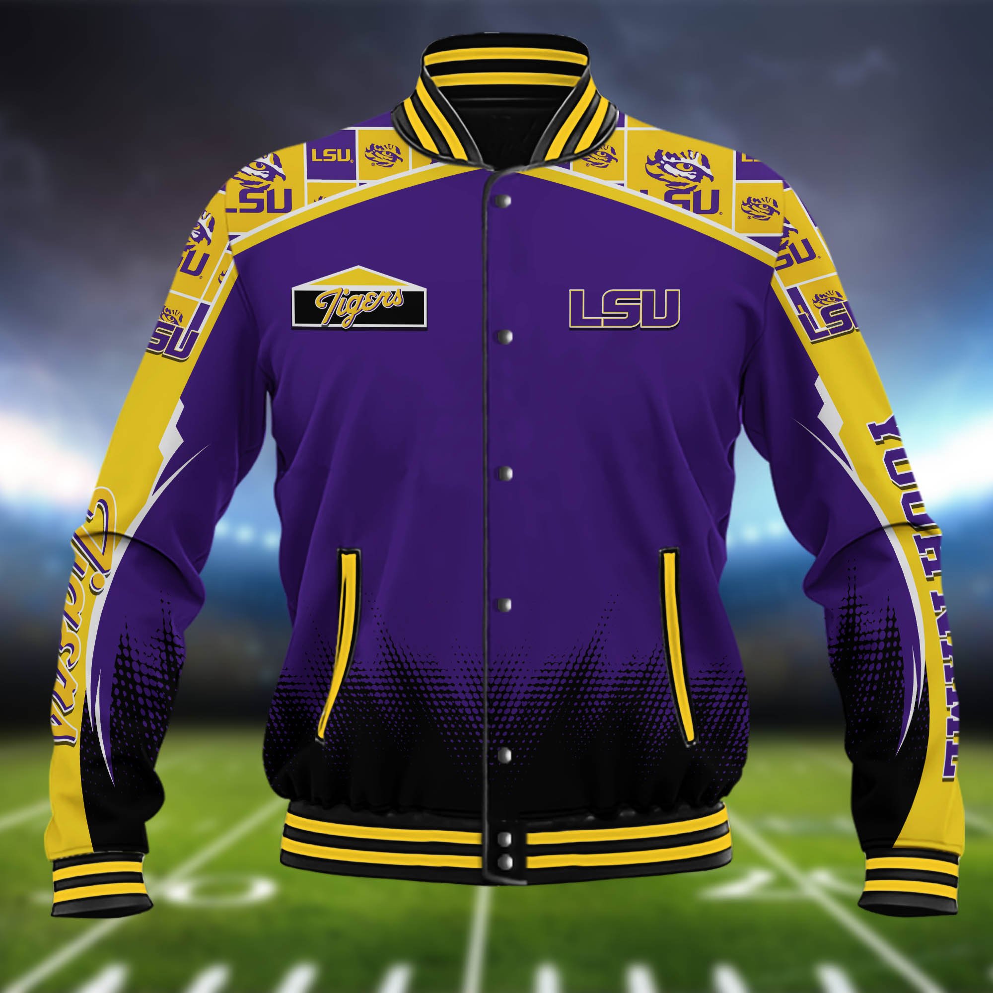 Alternative view of LSU TIGERS Baseball Jacket Custom Name, Sport Team Jacket, Sport Gifts ETHY-0115485A