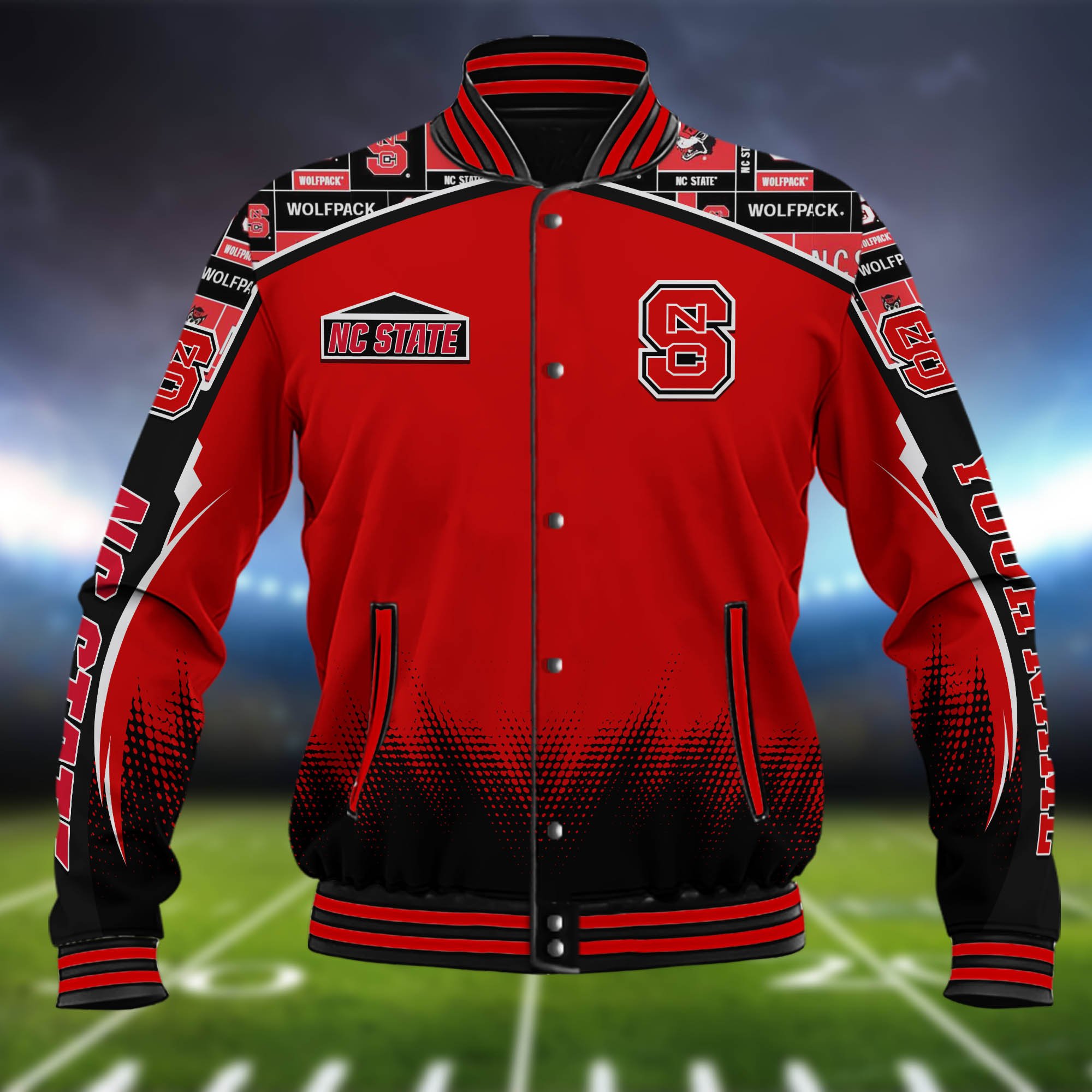 Alternative view of NC State Wolfpack Baseball Jacket Custom Name, Sport Team Jacket, Sport Gifts ETHY-0115485A