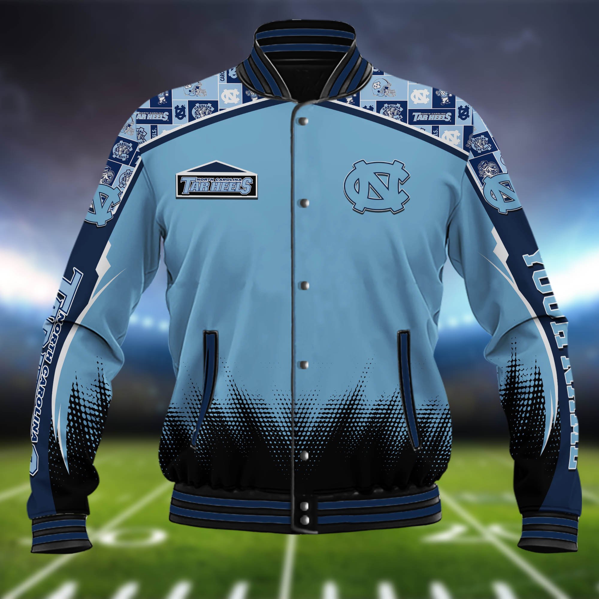 Alternative view of North Carolina Tar Heels Baseball Jacket Custom Name, Sport Team Jacket, Sport Gifts ETHY-0115485A