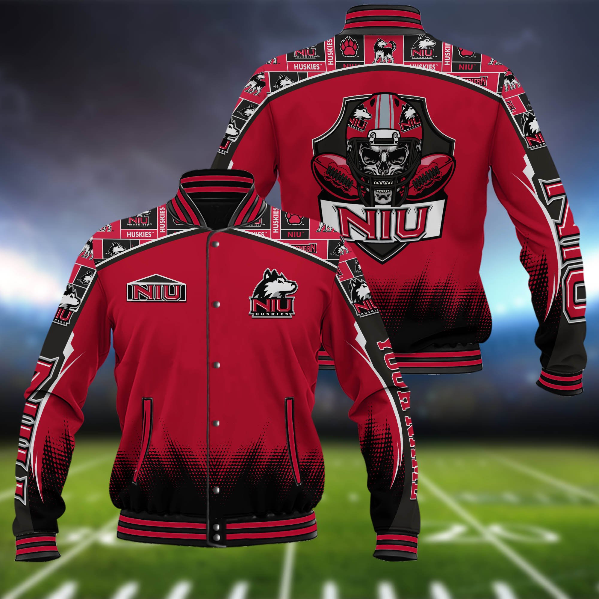 Northern Illinois Huskies Baseball Jacket Custom Name, Sport Team Jacket, Sport Gifts ETHY-0115485A