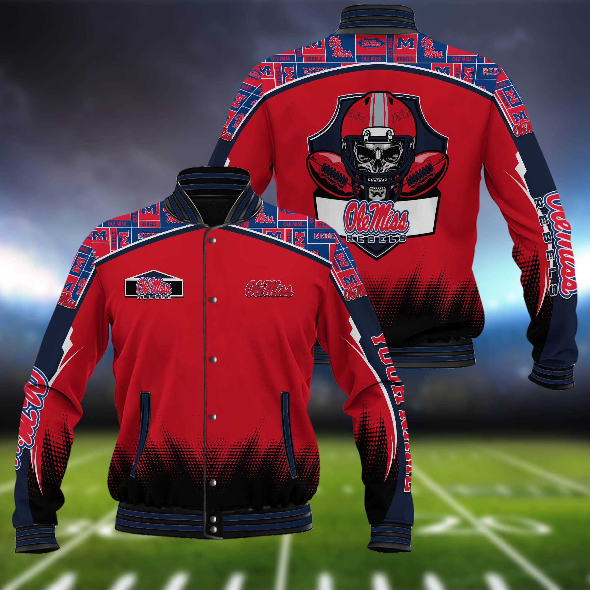 Ole Miss Rebels Baseball Jacket Custom Name, Sport Team Jacket, Sport Gifts ETHY-0115485A