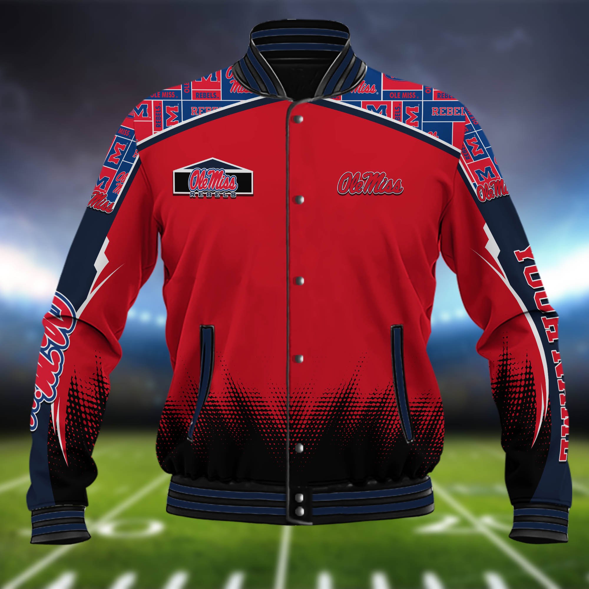 Alternative view of Ole Miss Rebels Baseball Jacket Custom Name, Sport Team Jacket, Sport Gifts ETHY-0115485A