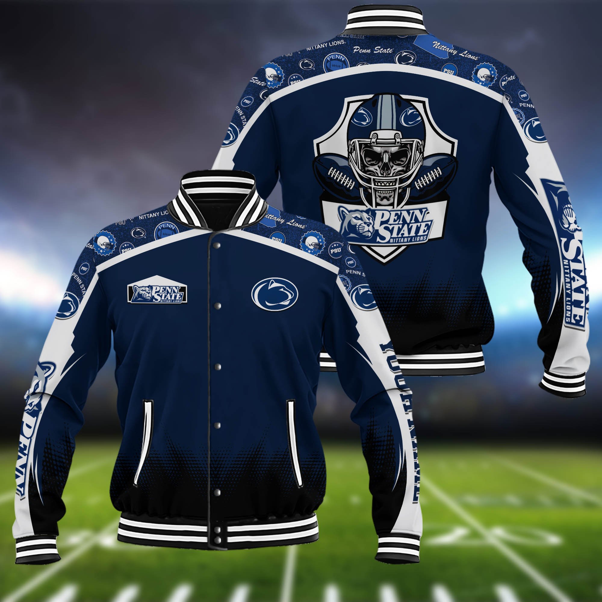 Penn State Nittany Lions Baseball Jacket Custom Name, Sport Team Jacket, Sport Gifts ETHY-0115485A