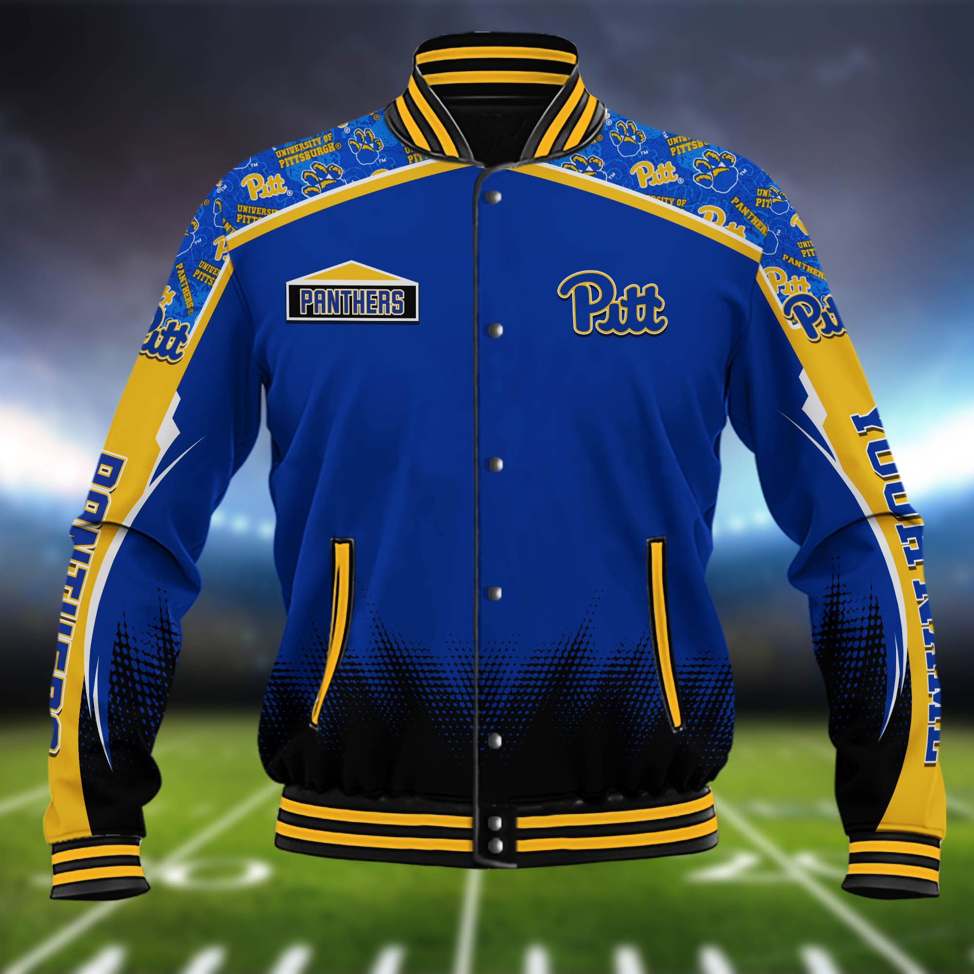 Alternative view of Pittsburgh Panthers Baseball Jacket Custom Name, Sport Team Jacket, Sport Gifts ETHY-0115485A