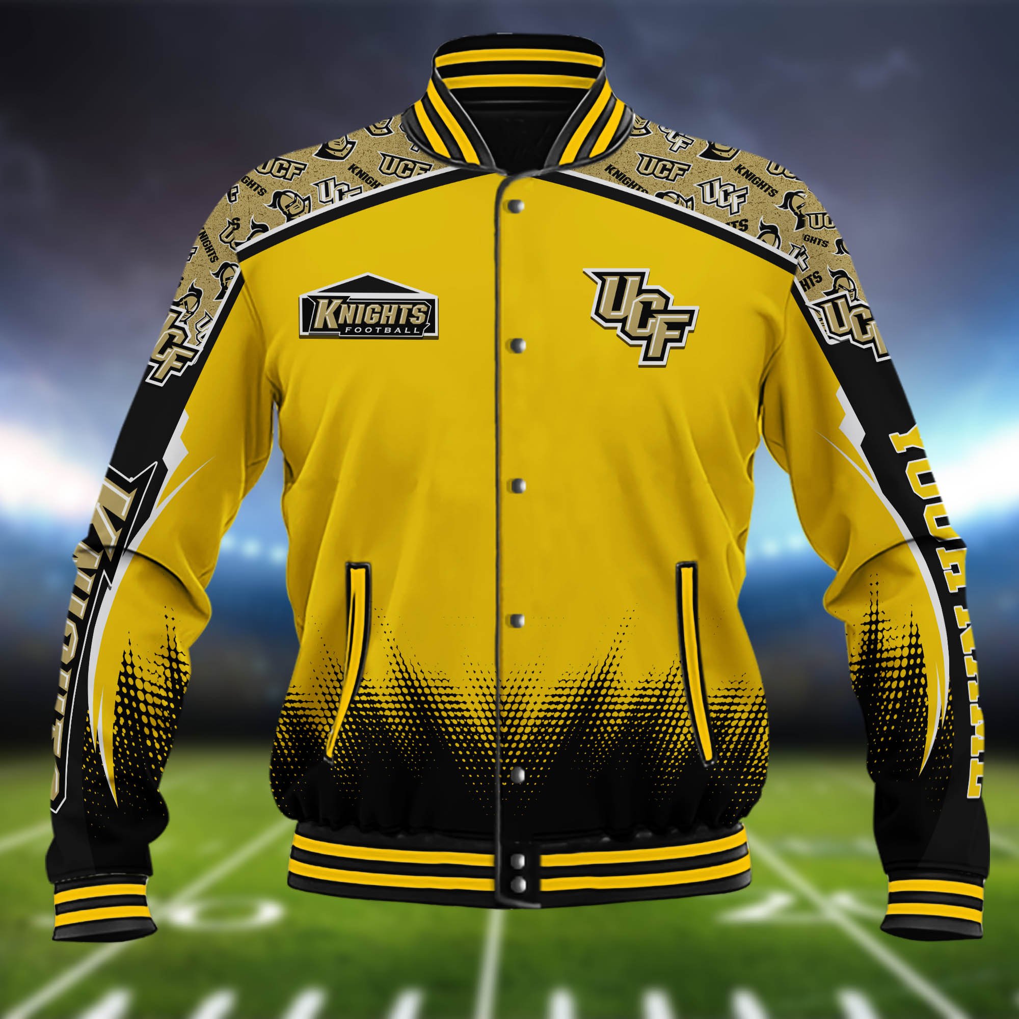 Alternative view of UCF Knights Baseball Jacket Custom Name, Sport Team Jacket, Sport Gifts ETHY-0115485A