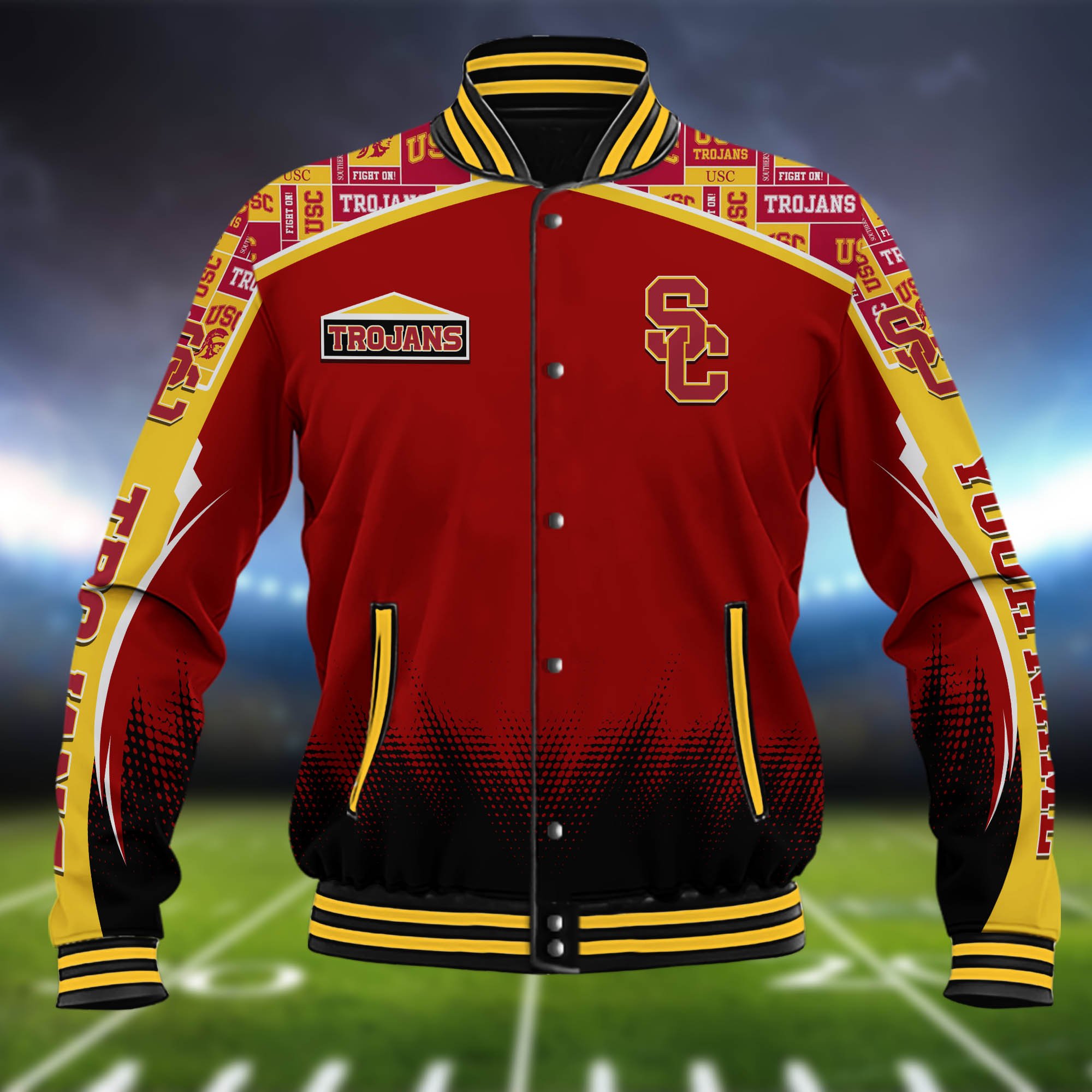 Alternative view of USC Trojans Baseball Jacket Custom Name, Sport Team Jacket, Sport Gifts ETHY-0115485A