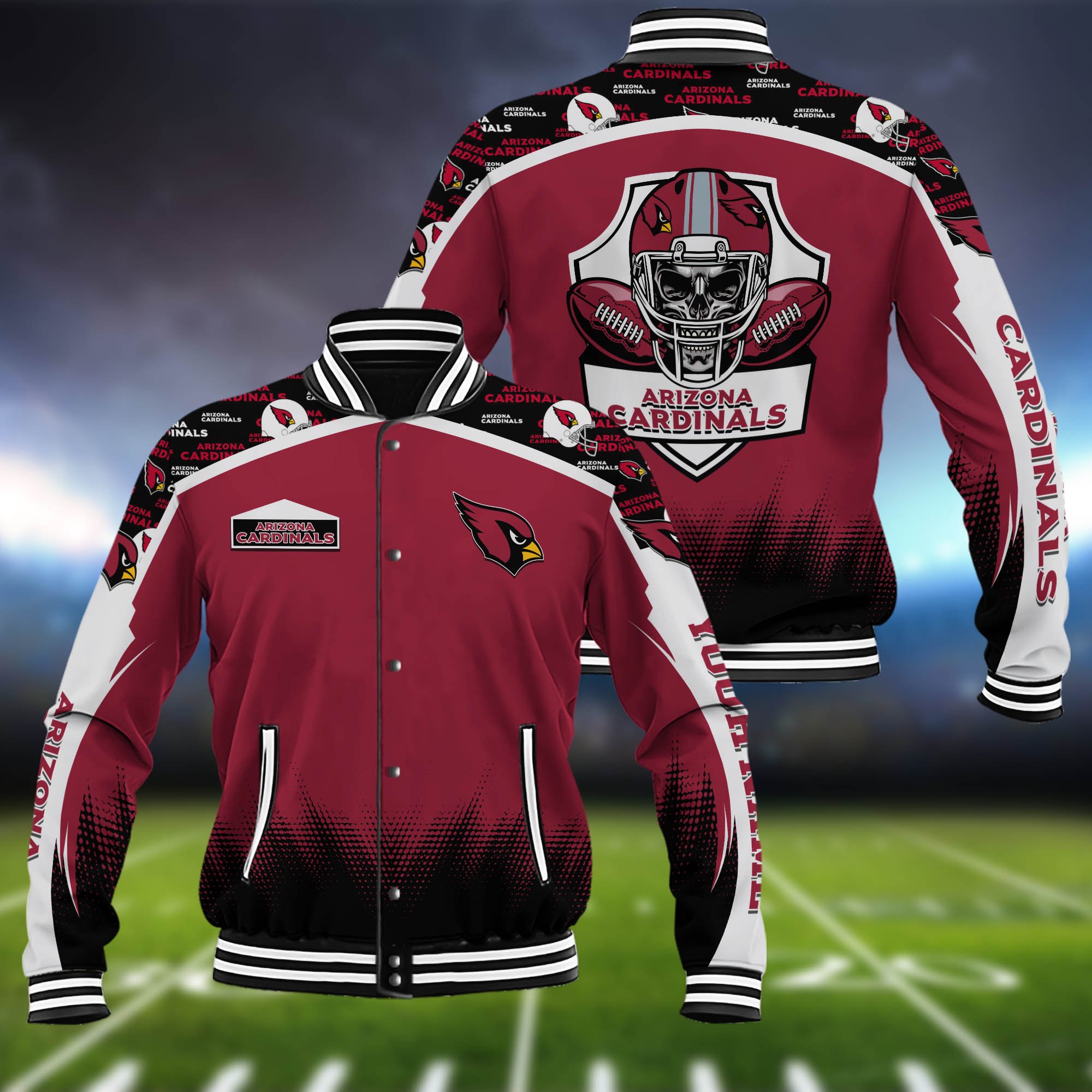 Arizona Cardinals Baseball Jacket Custom Name, Sport Team Jacket, Sport Gifts ETHY-0115485