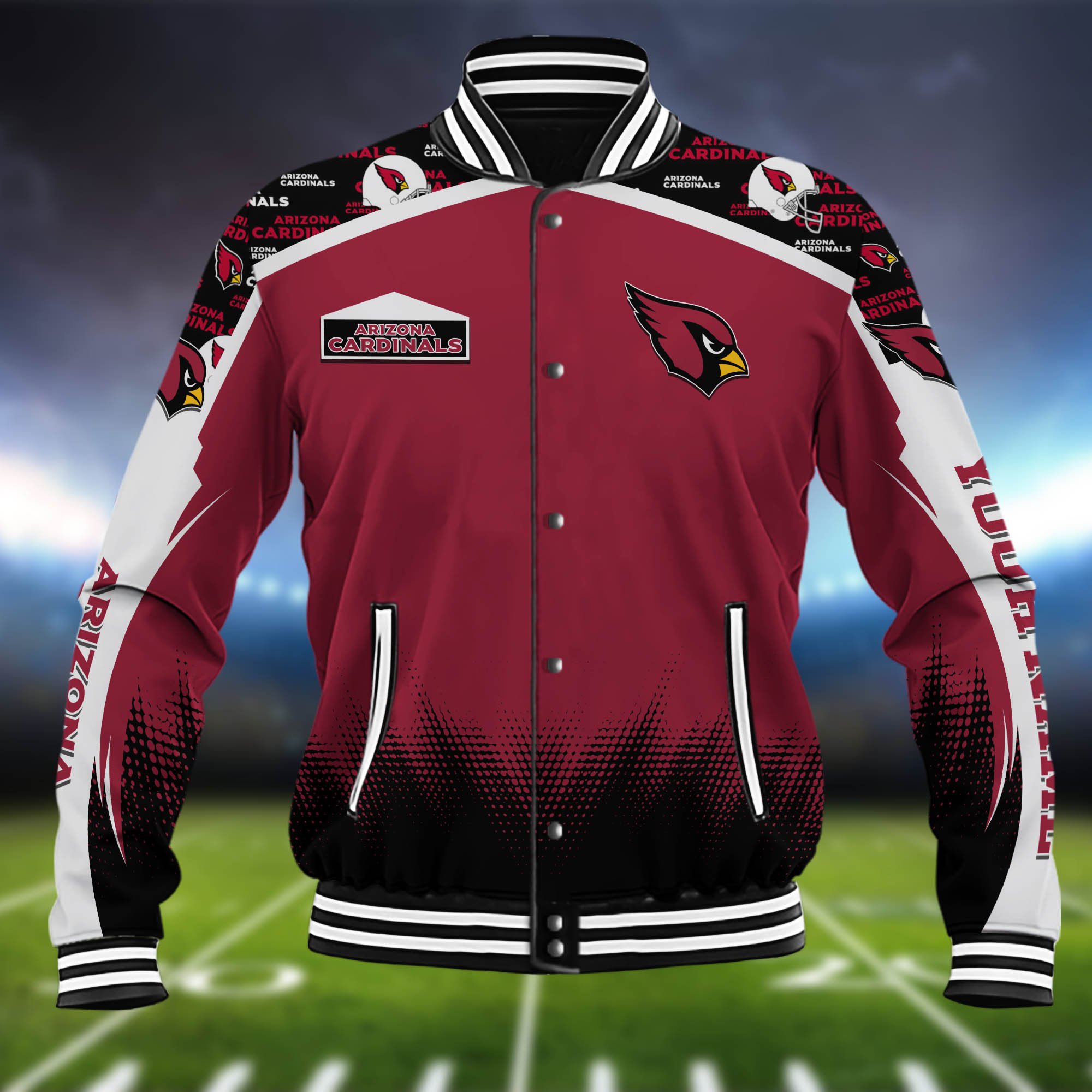 Alternative view of Arizona Cardinals Baseball Jacket Custom Name, Sport Team Jacket, Sport Gifts ETHY-0115485