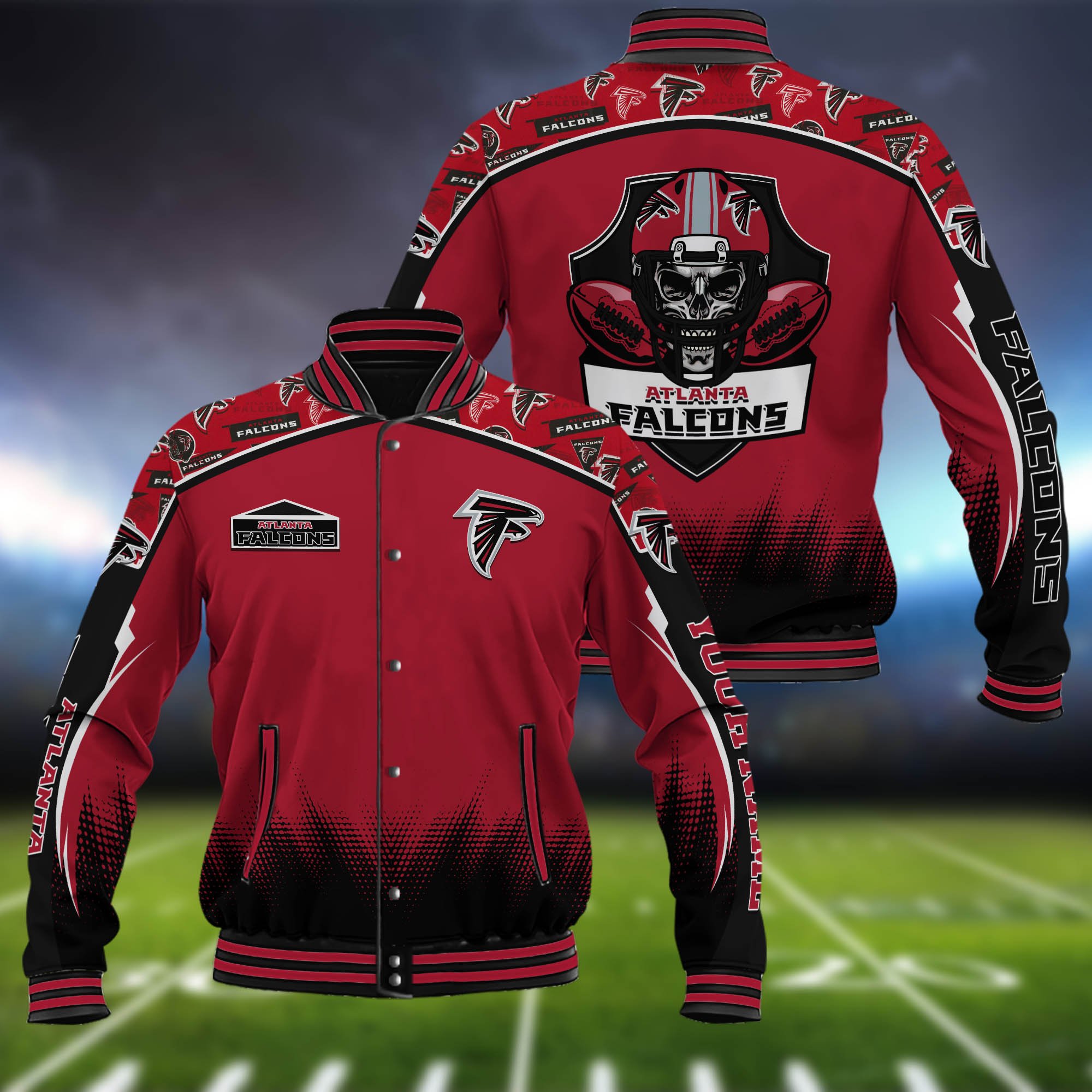 Atlanta Falcons Baseball Jacket Custom Name, Sport Team Jacket, Sport Gifts ETHY-0115485