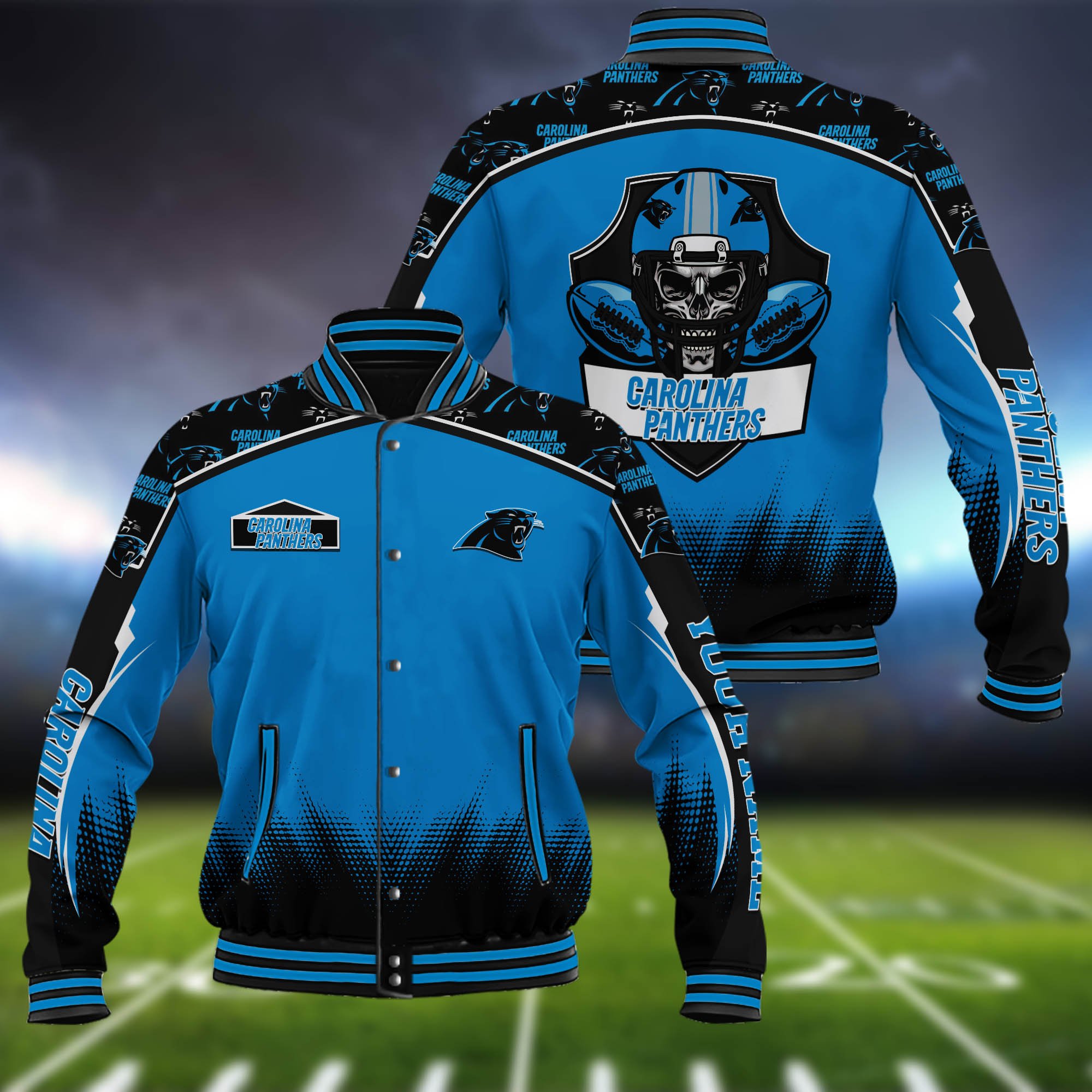Carolina Panthers Baseball Jacket Custom Name, Sport Team Jacket, Sport Gifts ETHY-0115485