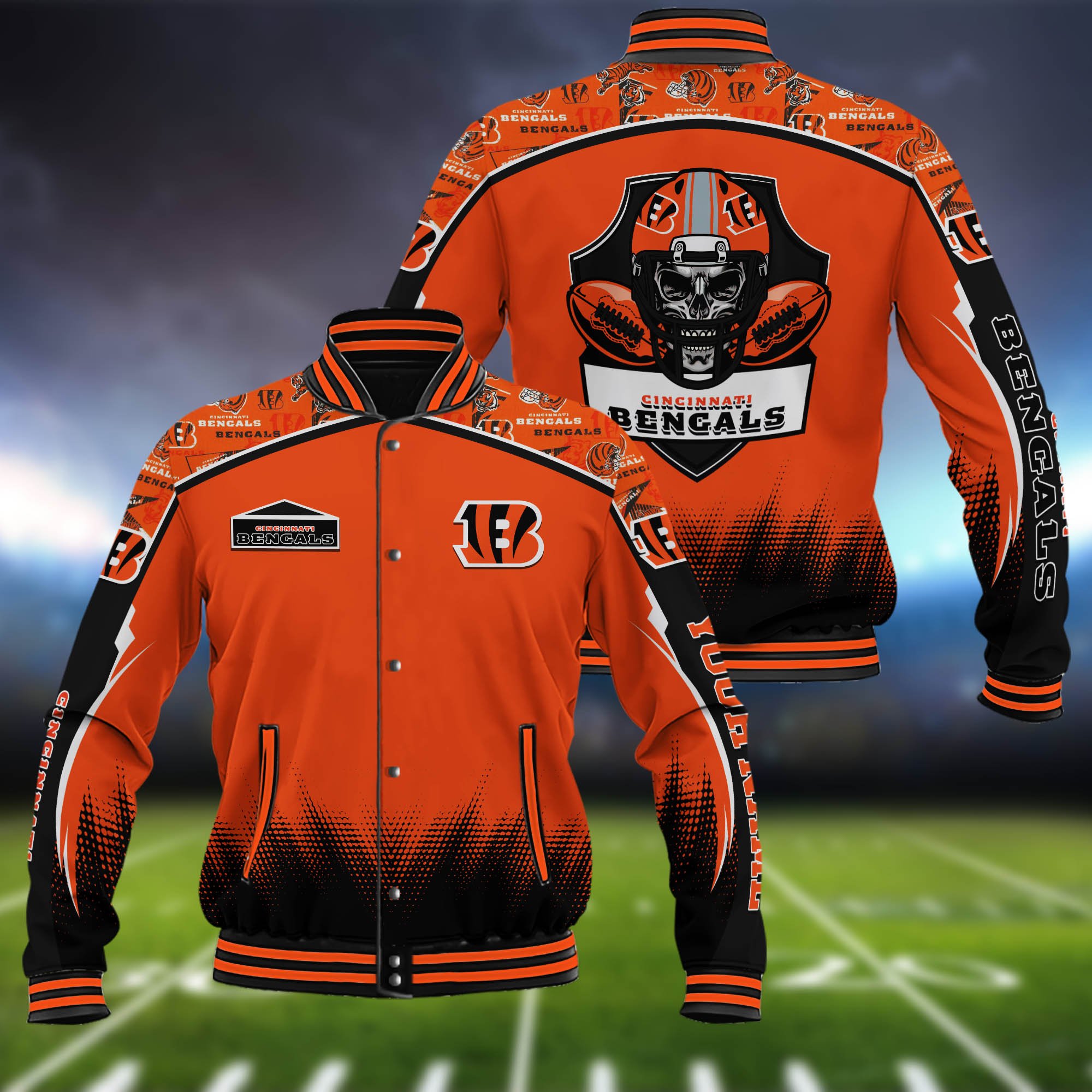 Cincinnati Bengals Baseball Jacket Custom Name, Sport Team Jacket, Sport Gifts ETHY-0115485
