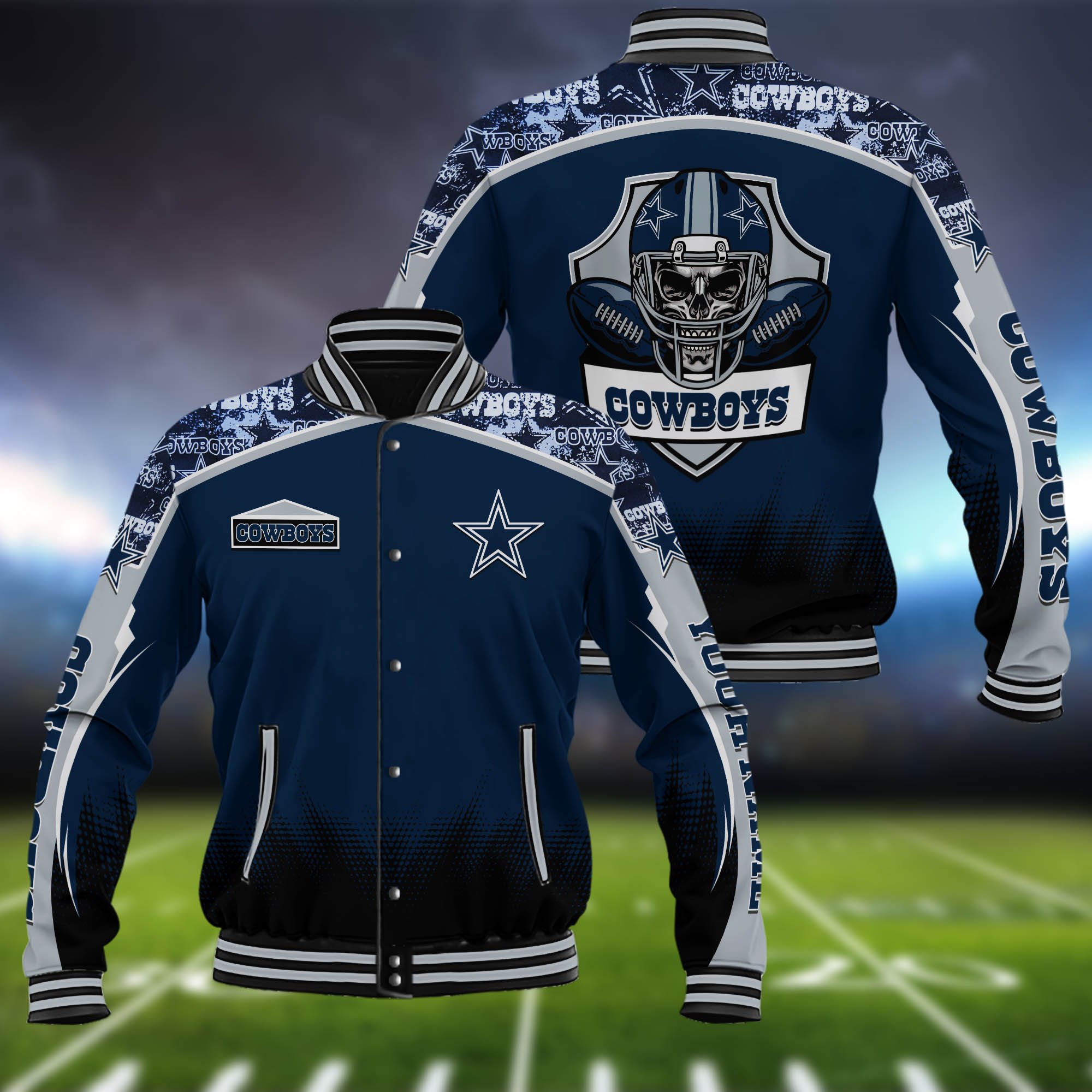Dallas Cowboys Baseball Jacket Custom Name, Sport Team Jacket, Sport Gifts ETHY-0115485