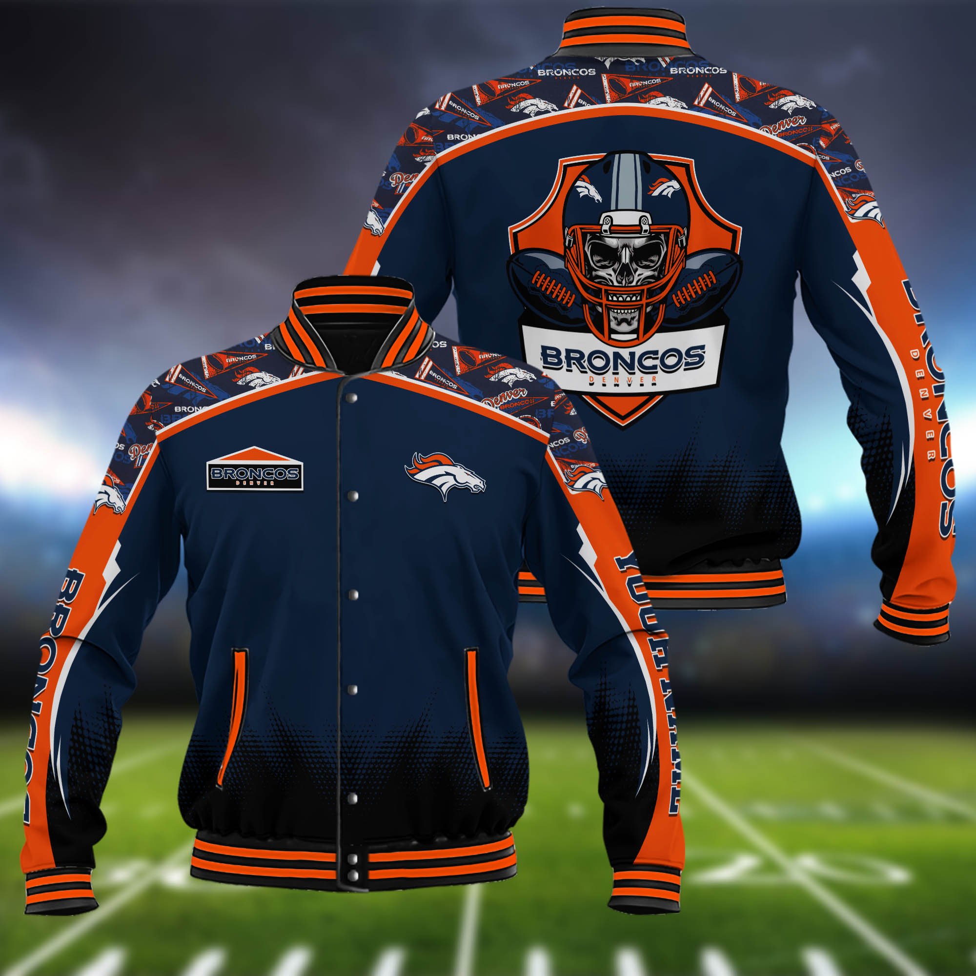 Denver Broncos Baseball Jacket Custom Name, Sport Team Jacket, Sport Gifts ETHY-0115485