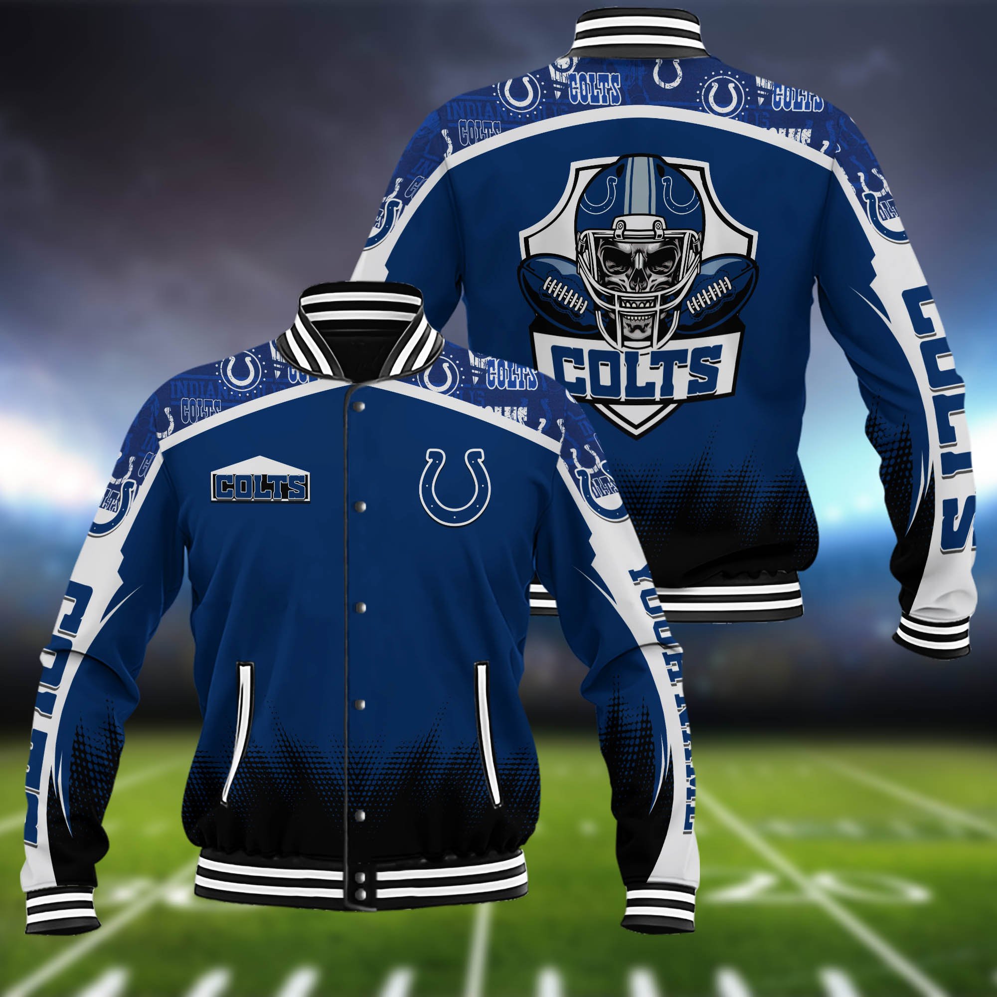 Indianapolis Colts Baseball Jacket Custom Name, Sport Team Jacket, Sport Gifts ETHY-0115485