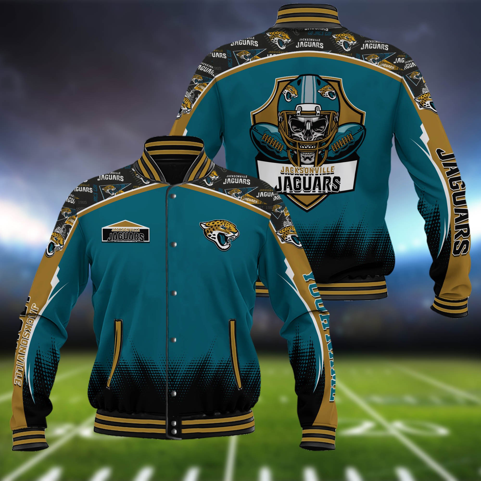 Jacksonville Jaguars Baseball Jacket Custom Name, Sport Team Jacket, Sport Gifts ETHY-0115485