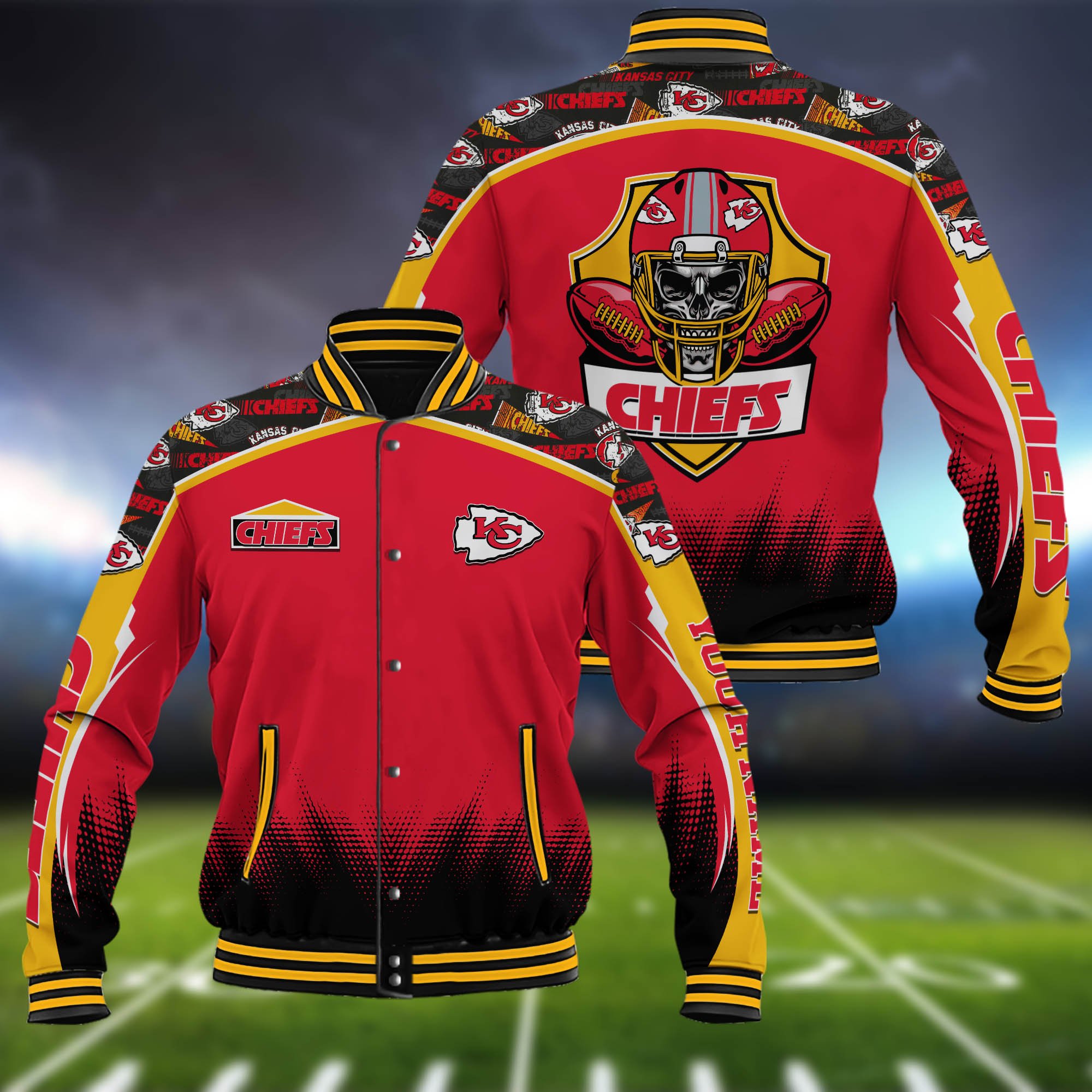 Kansas City Chiefs Baseball Jacket Custom Name, Sport Team Jacket, Sport Gifts ETHY-0115485