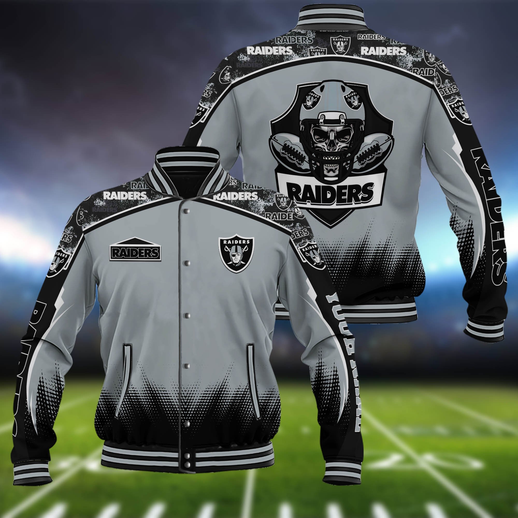 Las Vegas Raiders Baseball Jacket Custom Name, Sport Team Jacket, Sport Gifts ETHY-0115485