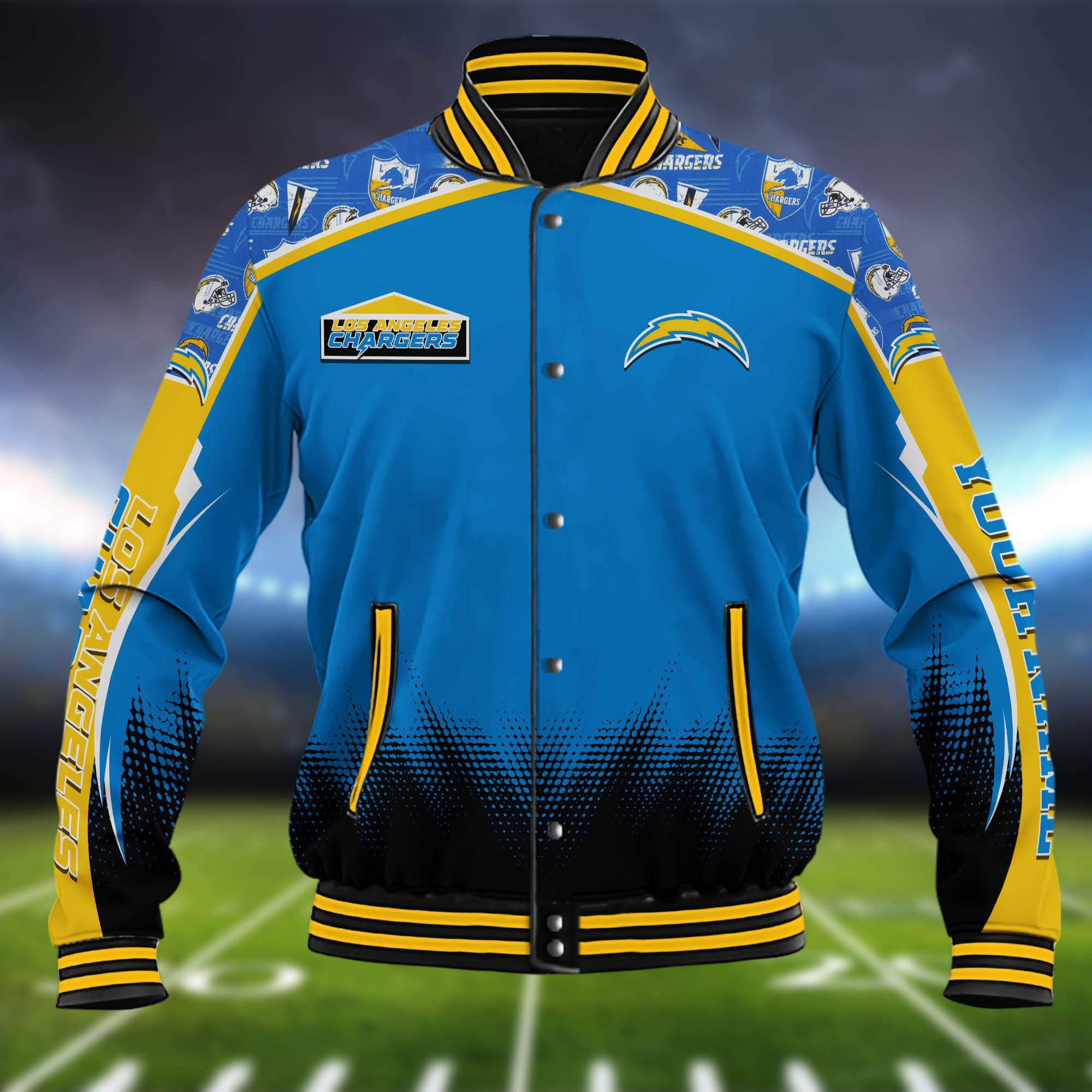 Alternative view of Los Angeles Chargers Baseball Jacket Custom Name, Sport Team Jacket, Sport Gifts ETHY-0115485
