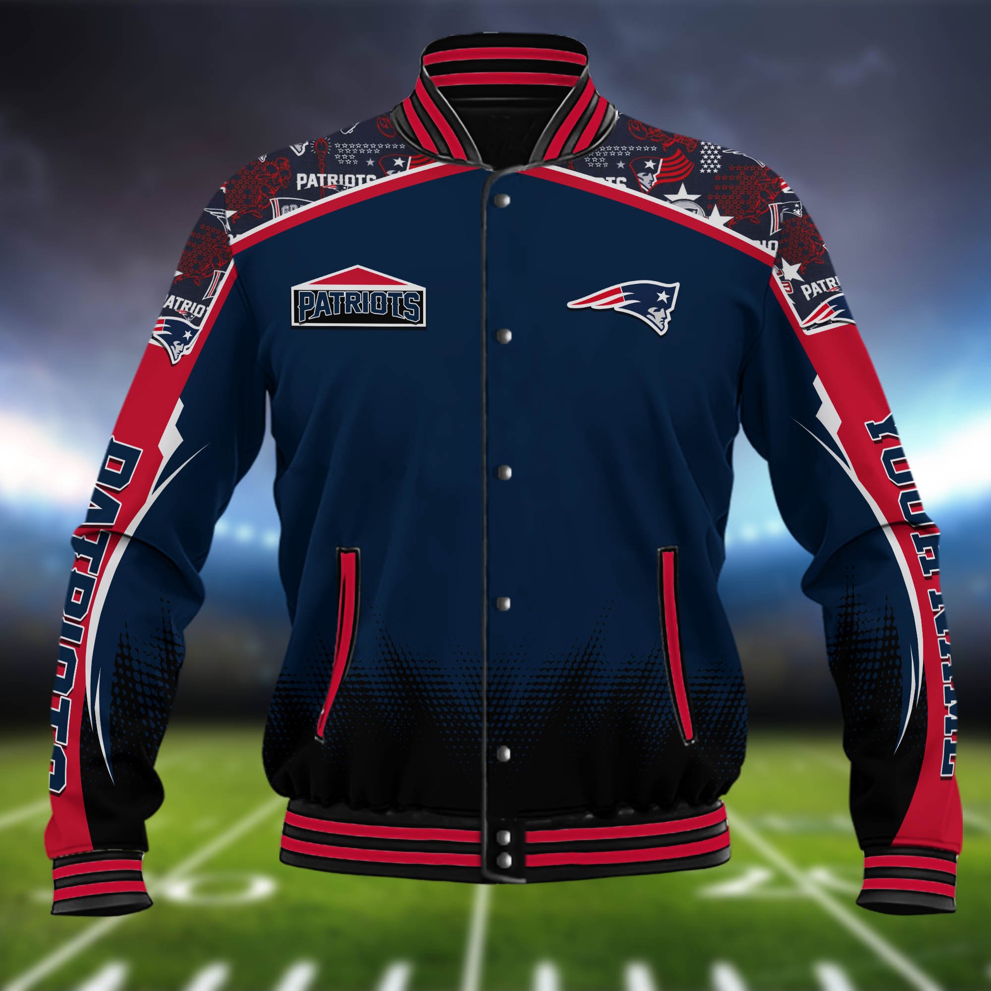 Alternative view of New England Patriots Baseball Jacket Custom Name, Sport Team Jacket, Sport Gifts ETHY-0115485