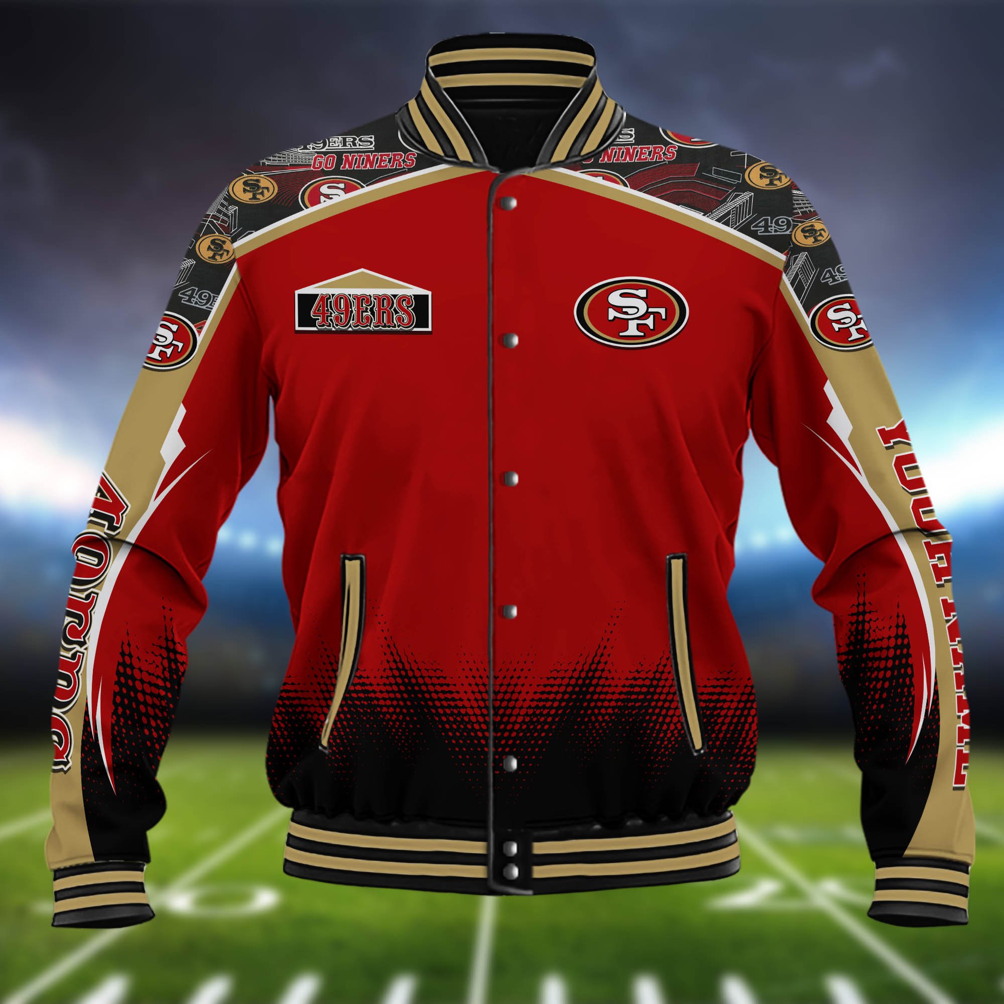 Alternative view of San Francisco 49ers Baseball Jacket Custom Name, Sport Team Jacket, Sport Gifts ETHY-0115485