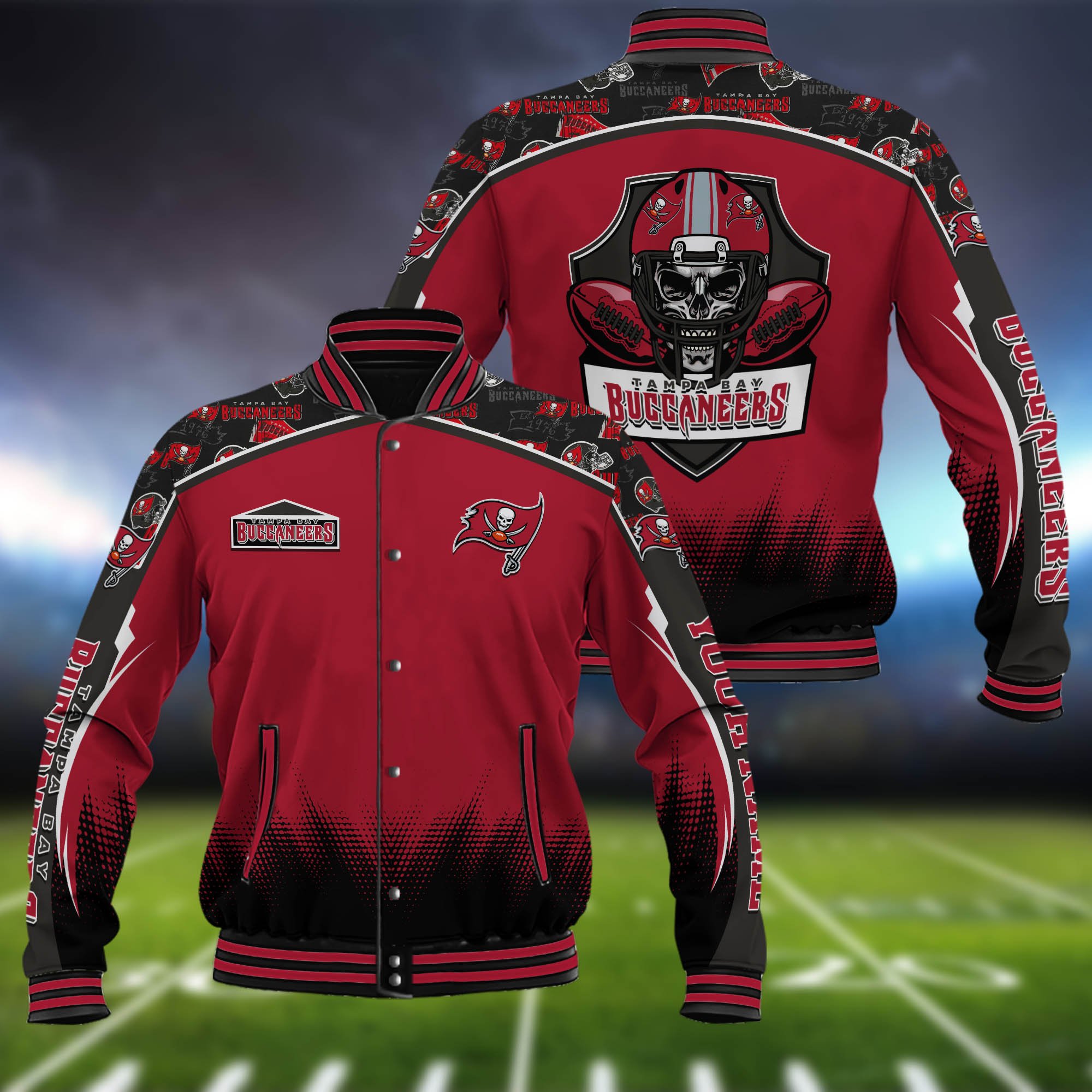 Tampa Bay Buccaneers Baseball Jacket Custom Name, Sport Team Jacket, Sport Gifts ETHY-0115485