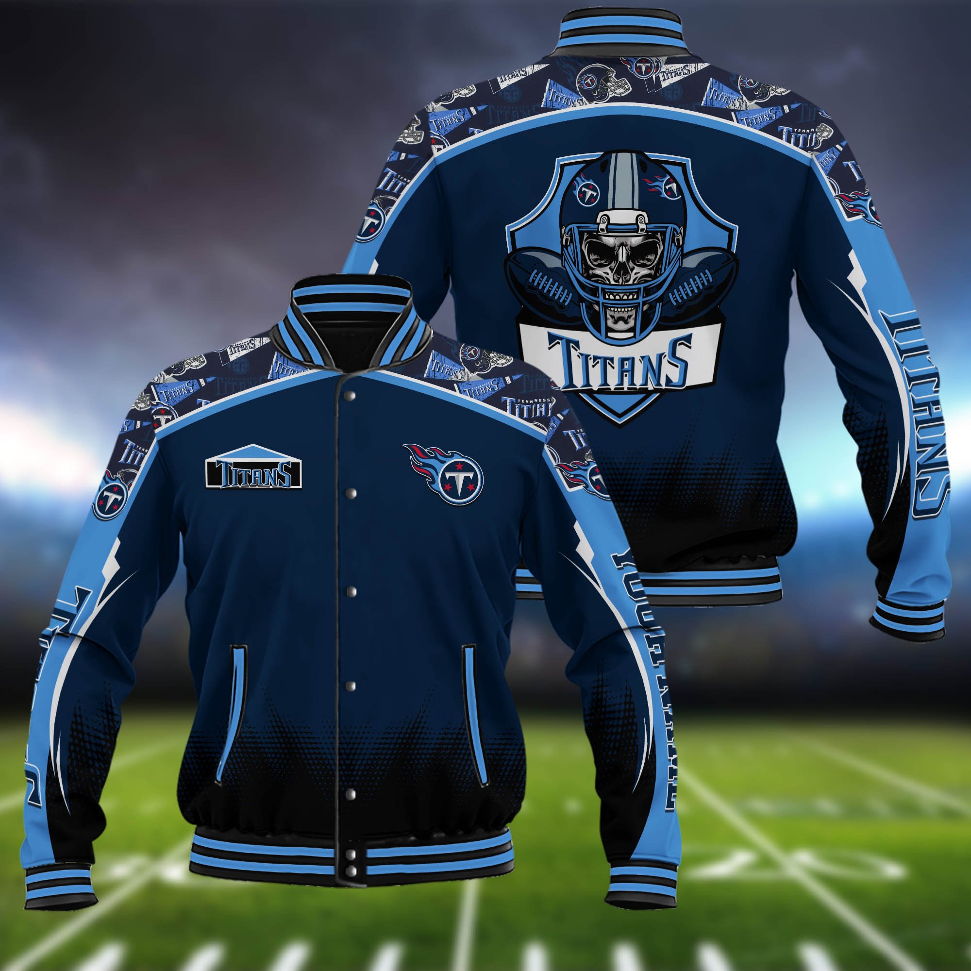 Tennessee Titans Baseball Jacket Custom Name, Sport Team Jacket, Sport Gifts ETHY-0115485