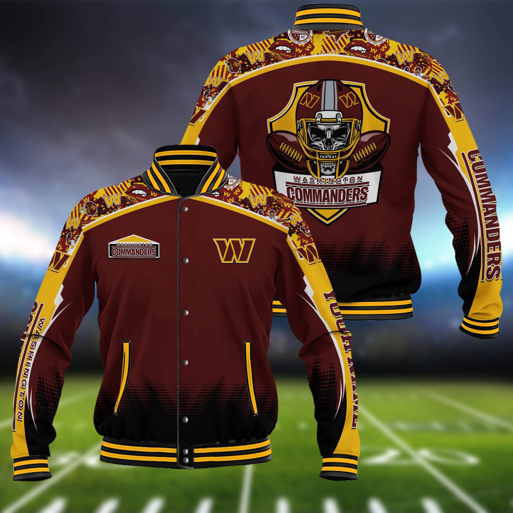 Washington Commanders Baseball Jacket Custom Name, Sport Team Jacket, Sport Gifts ETHY-0115485
