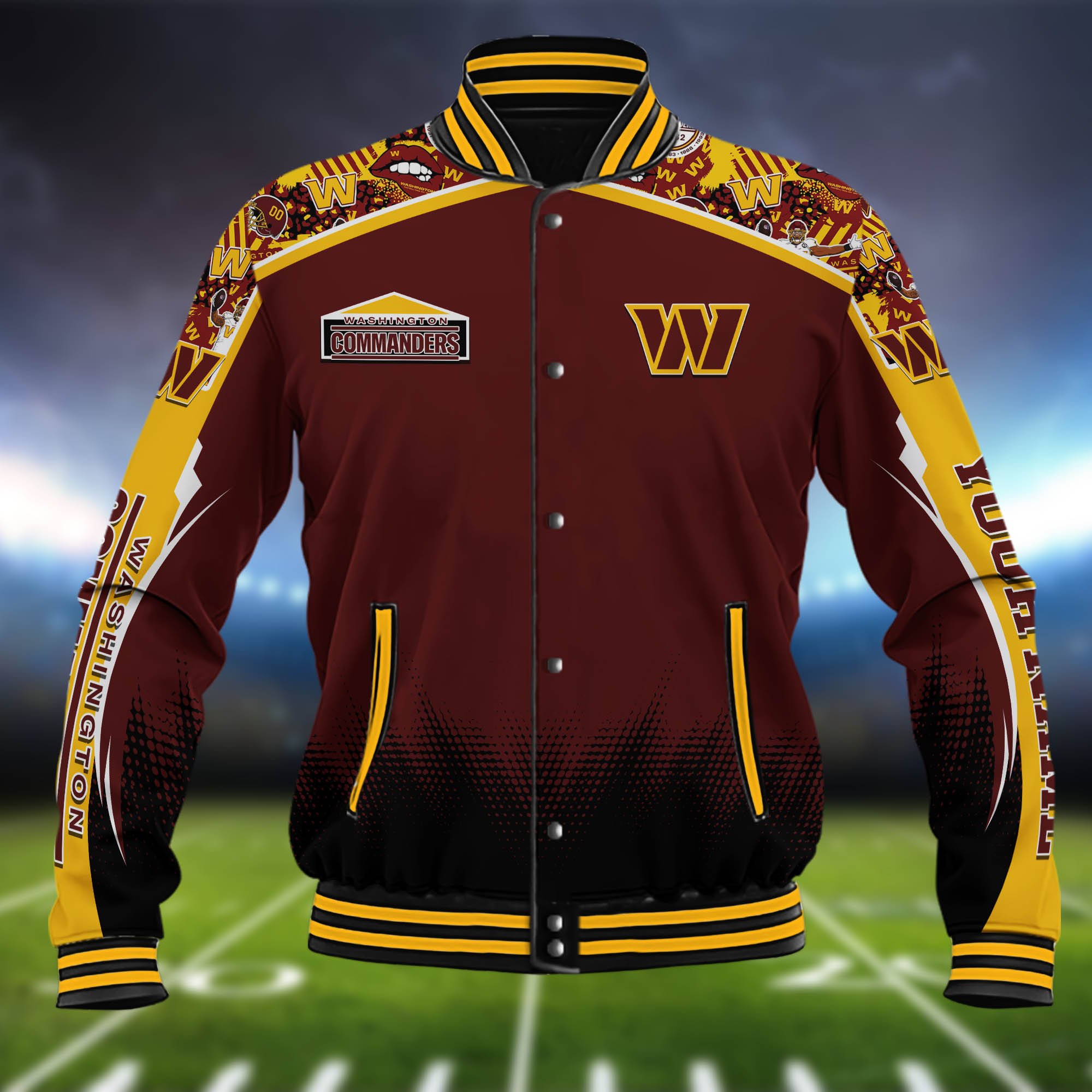 Alternative view of Washington Commanders Baseball Jacket Custom Name, Sport Team Jacket, Sport Gifts ETHY-0115485