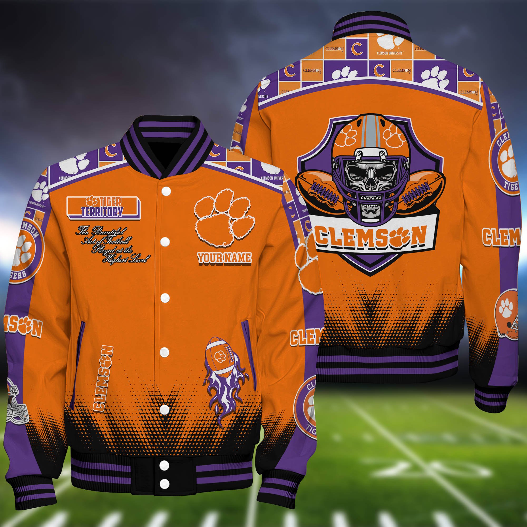 Clemson Tigers Baseball Jacket Personalized Your Name, Jackets For Sport Fans ETHY-0115486A