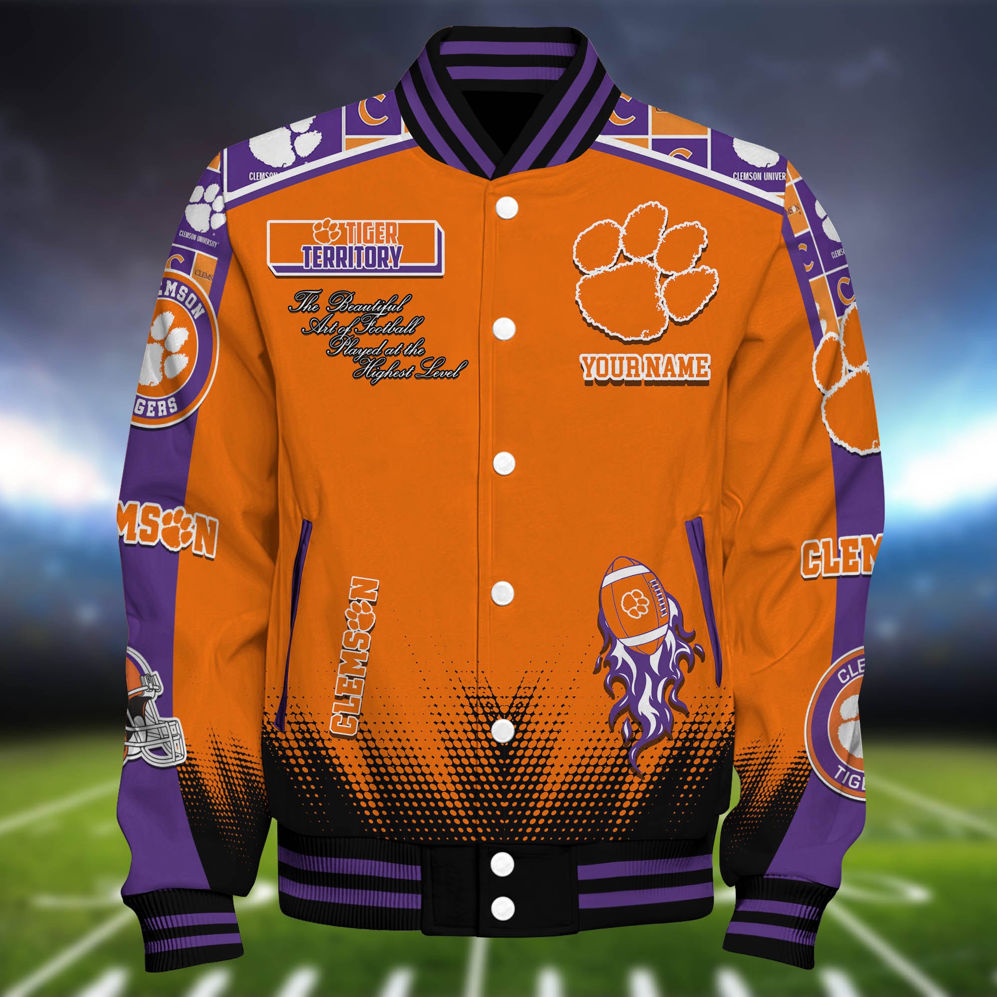 Alternative view of Clemson Tigers Baseball Jacket Personalized Your Name, Jackets For Sport Fans ETHY-0115486A