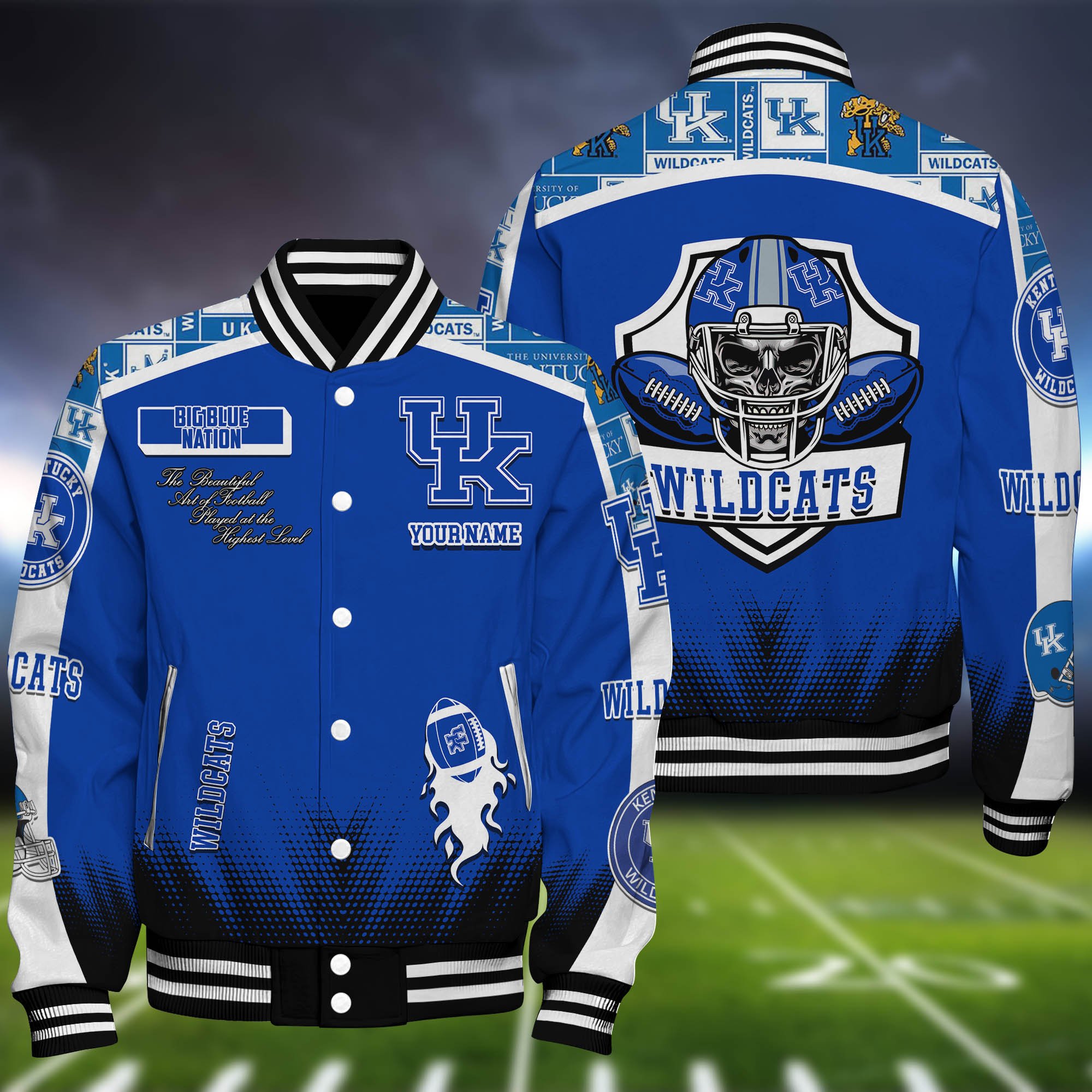 Kentucky Wildcats Baseball Jacket Personalized Your Name, Jackets For Sport Fans ETHY-0115486A