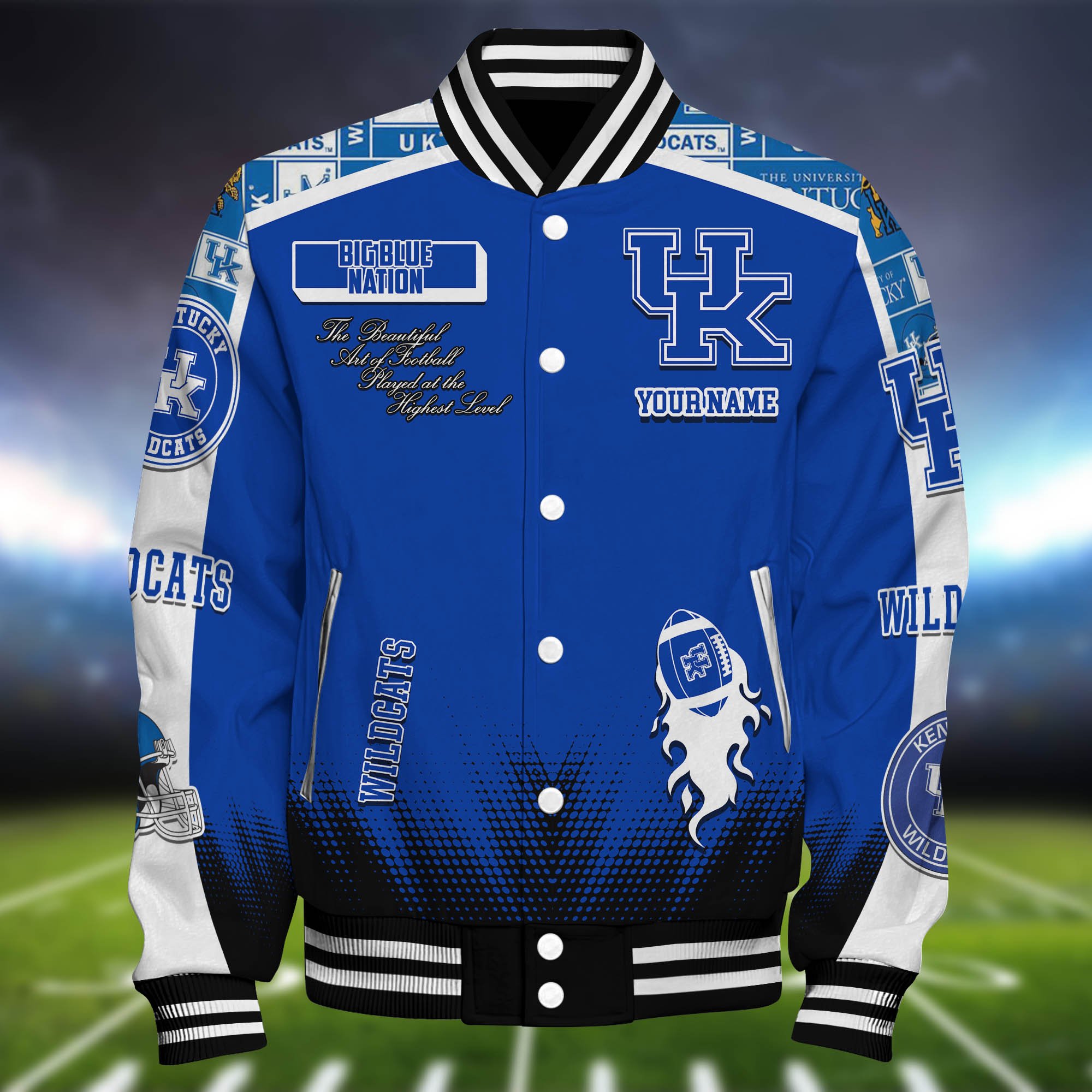 Alternative view of Kentucky Wildcats Baseball Jacket Personalized Your Name, Jackets For Sport Fans ETHY-0115486A