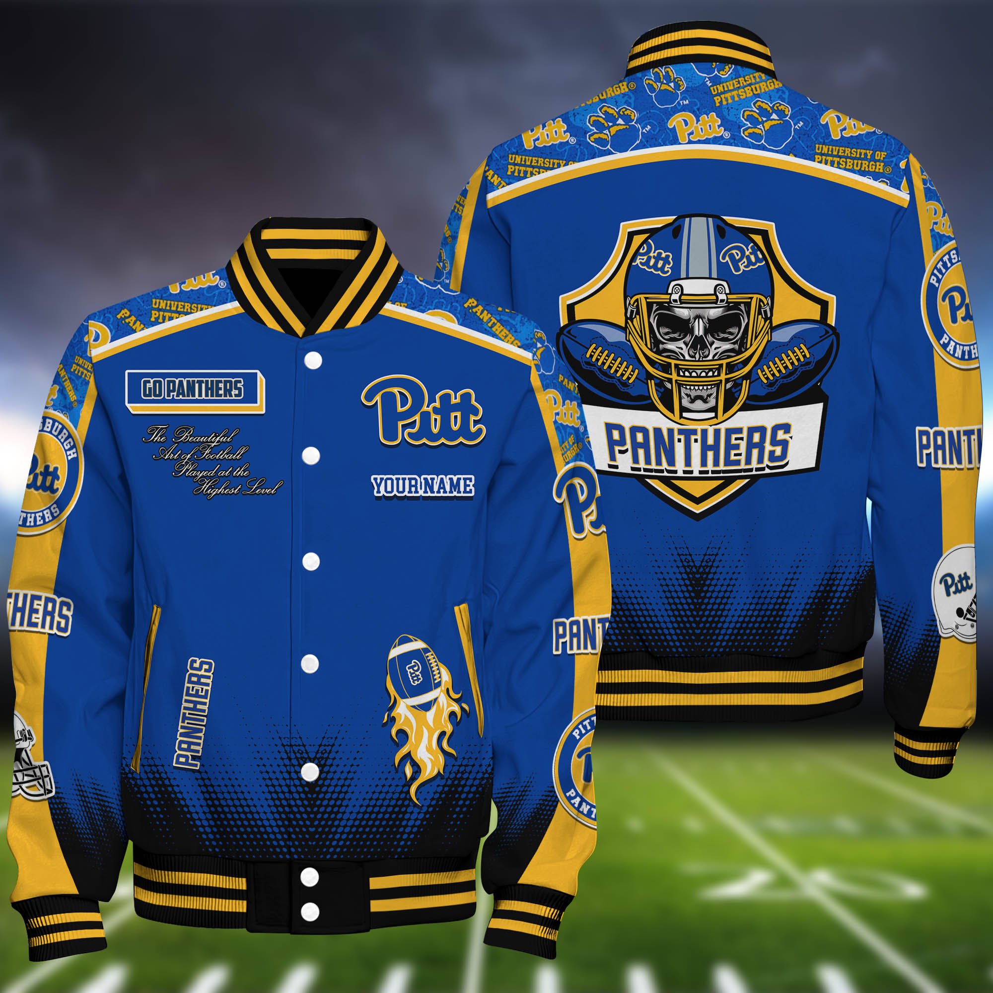Pittsburgh Panthers Baseball Jacket Personalized Your Name, Jackets For Sport Fans ETHY-0115486A