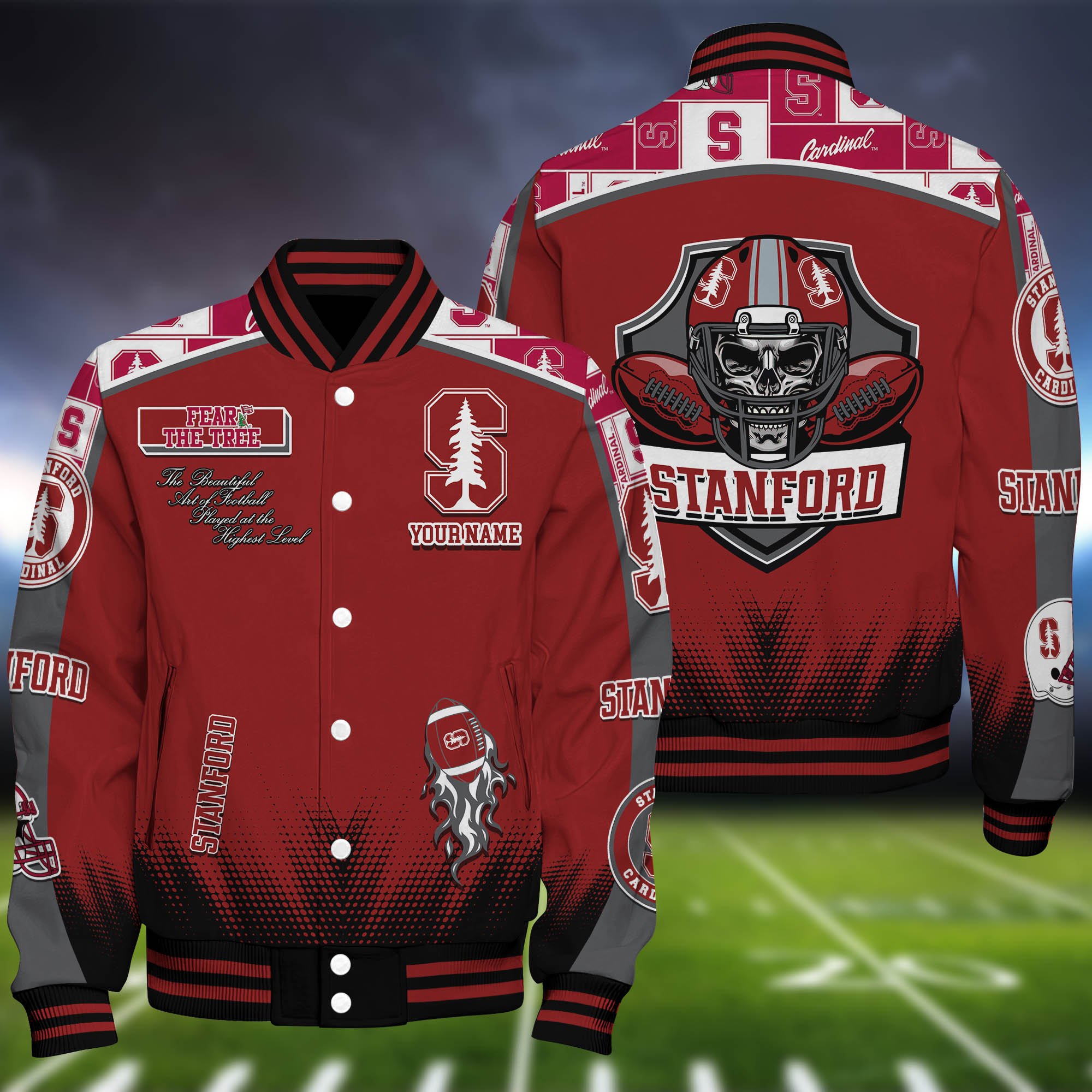 Stanford Cardinal Baseball Jacket Personalized Your Name, Jackets For Sport Fans ETHY-0115486A
