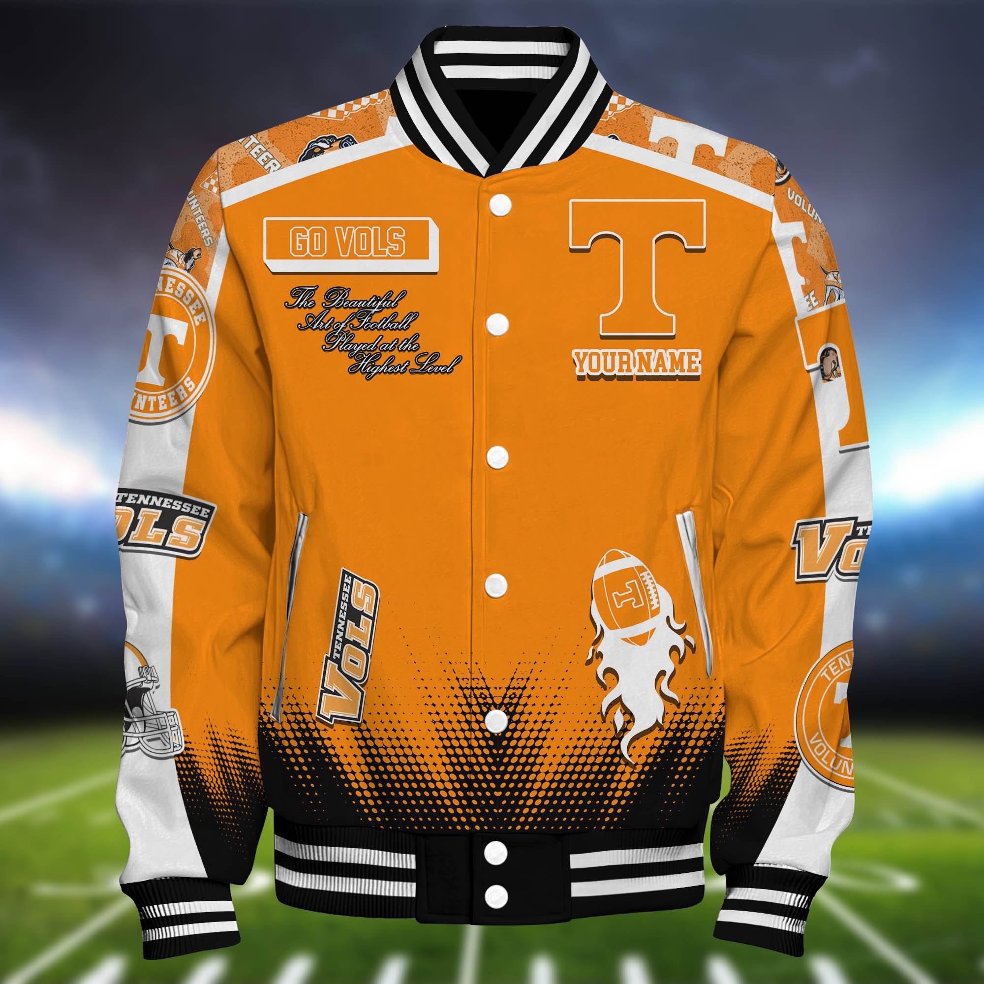 Alternative view of Tennessee Volunteers Baseball Jacket Personalized Your Name, Jackets For Sport Fans ETHY-0115486A