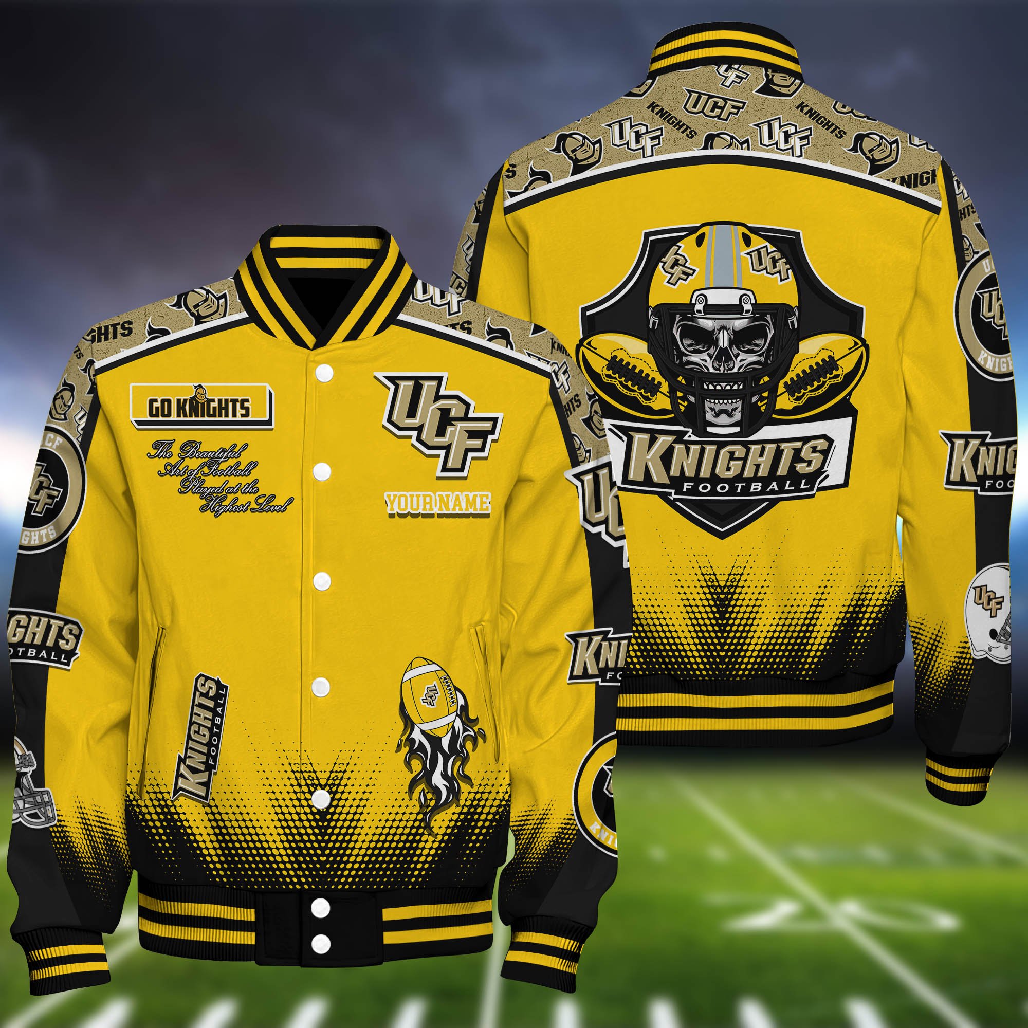 UCF Knights Baseball Jacket Personalized Your Name, Jackets For Sport Fans ETHY-0115486A