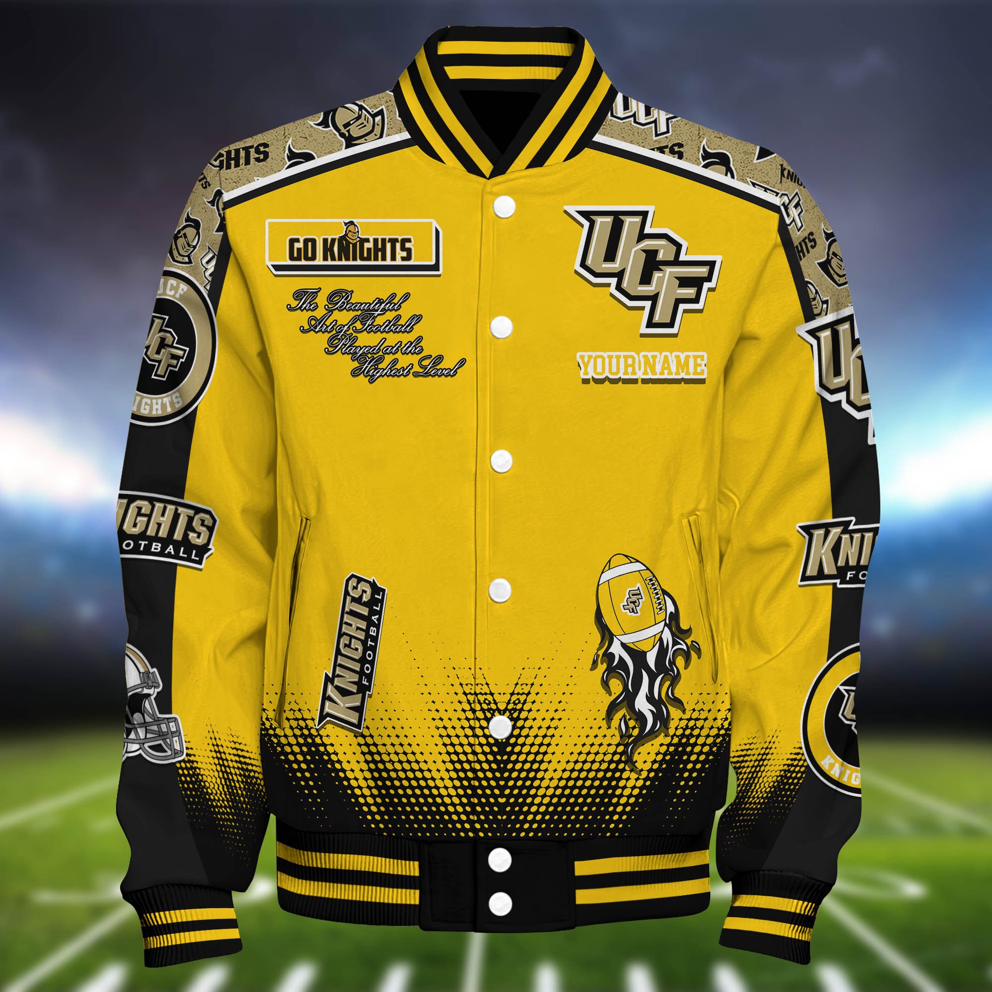 Alternative view of UCF Knights Baseball Jacket Personalized Your Name, Jackets For Sport Fans ETHY-0115486A