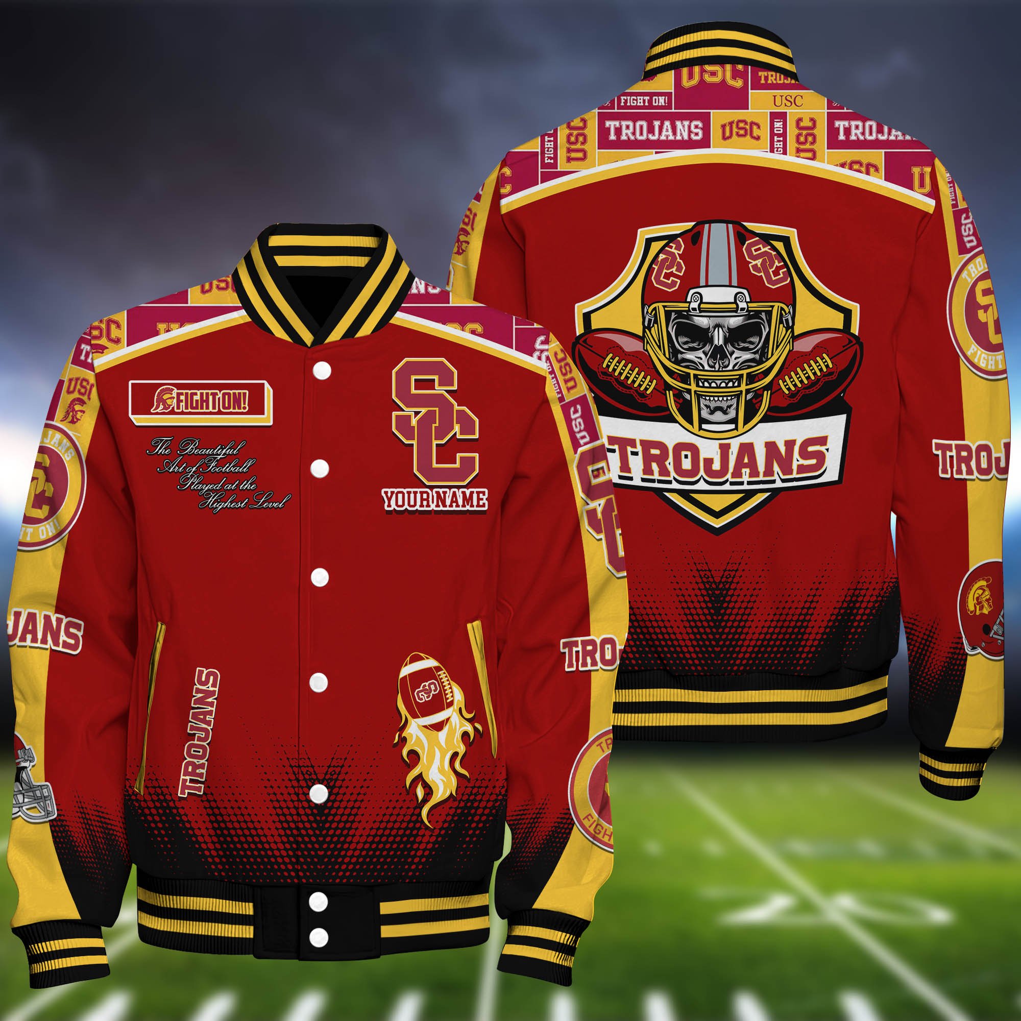 USC Trojans Baseball Jacket Personalized Your Name, Jackets For Sport Fans ETHY-0115486A