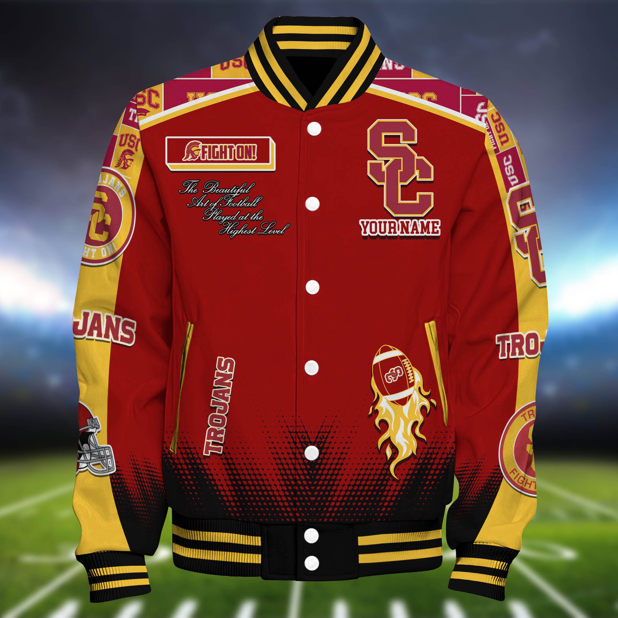 Alternative view of USC Trojans Baseball Jacket Personalized Your Name, Jackets For Sport Fans ETHY-0115486A