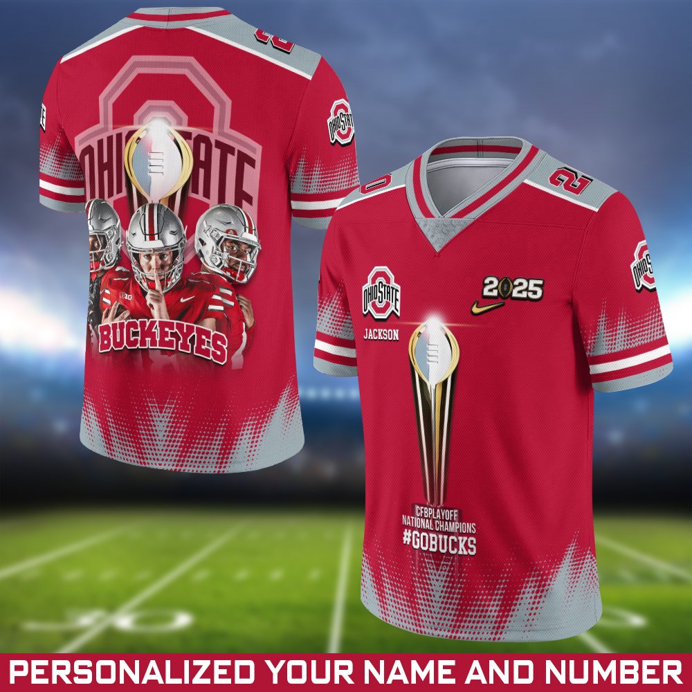 Ohio State Buckeyes Vneck Football Jersey Personalized Your Name And Number, Sport Gifts For Fans ETHY-0118549