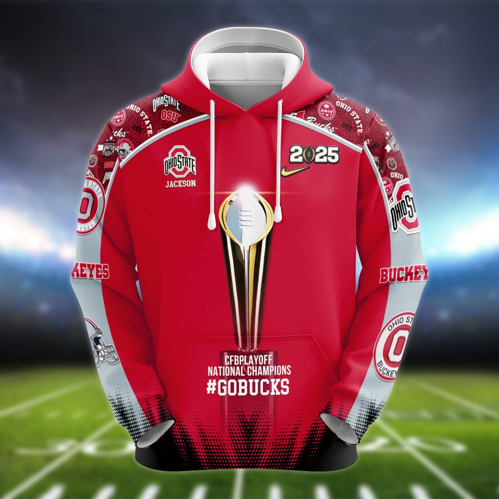 Alternative view of Ohio State Buckeyes Hoodie Sweater Zipper T-shirt And Jogger Personalized Your Name, Sport 3D Clothings For Fan, Sport Gifts ETHY-0120560