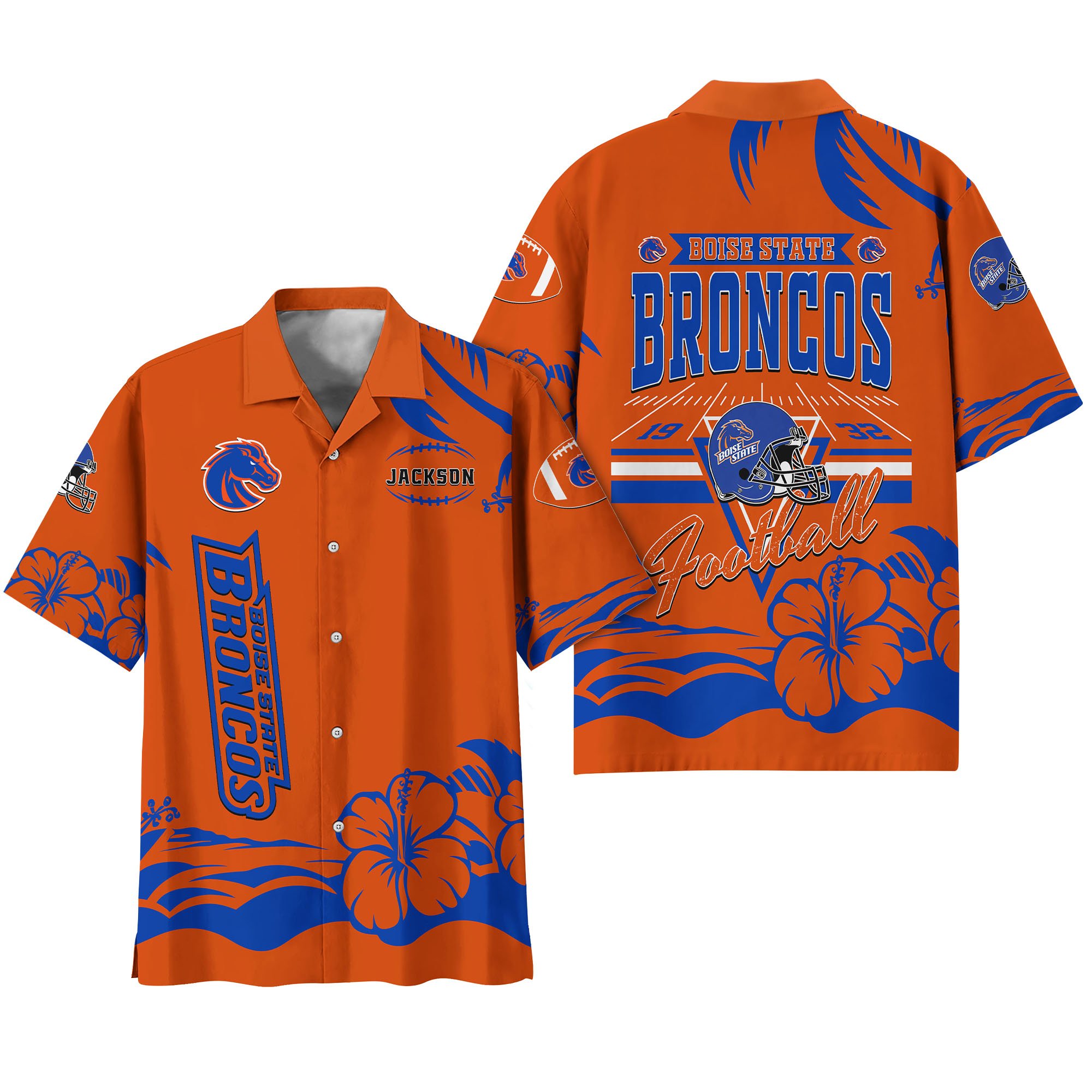 Alternative view of Boise State Broncos Hawaiian Shirt Personalized Your Name, Sports Gifts for Fans, Sport Team Hawaii Shirt, Sports Lover Gifts ETHY-0123650A