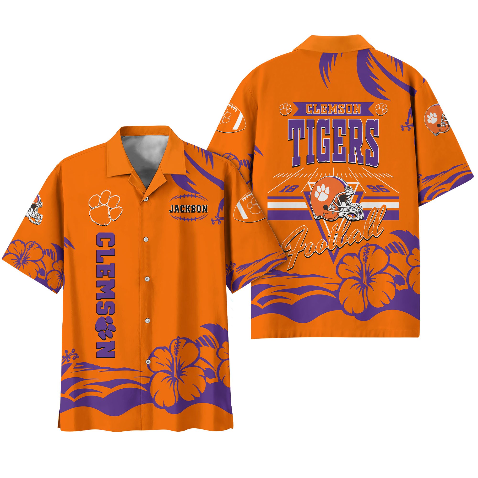 Alternative view of Clemson Tigers Hawaiian Shirt Personalized Your Name, Sports Gifts for Fans, Sport Team Hawaii Shirt, Sports Lover Gifts ETHY-0123650A
