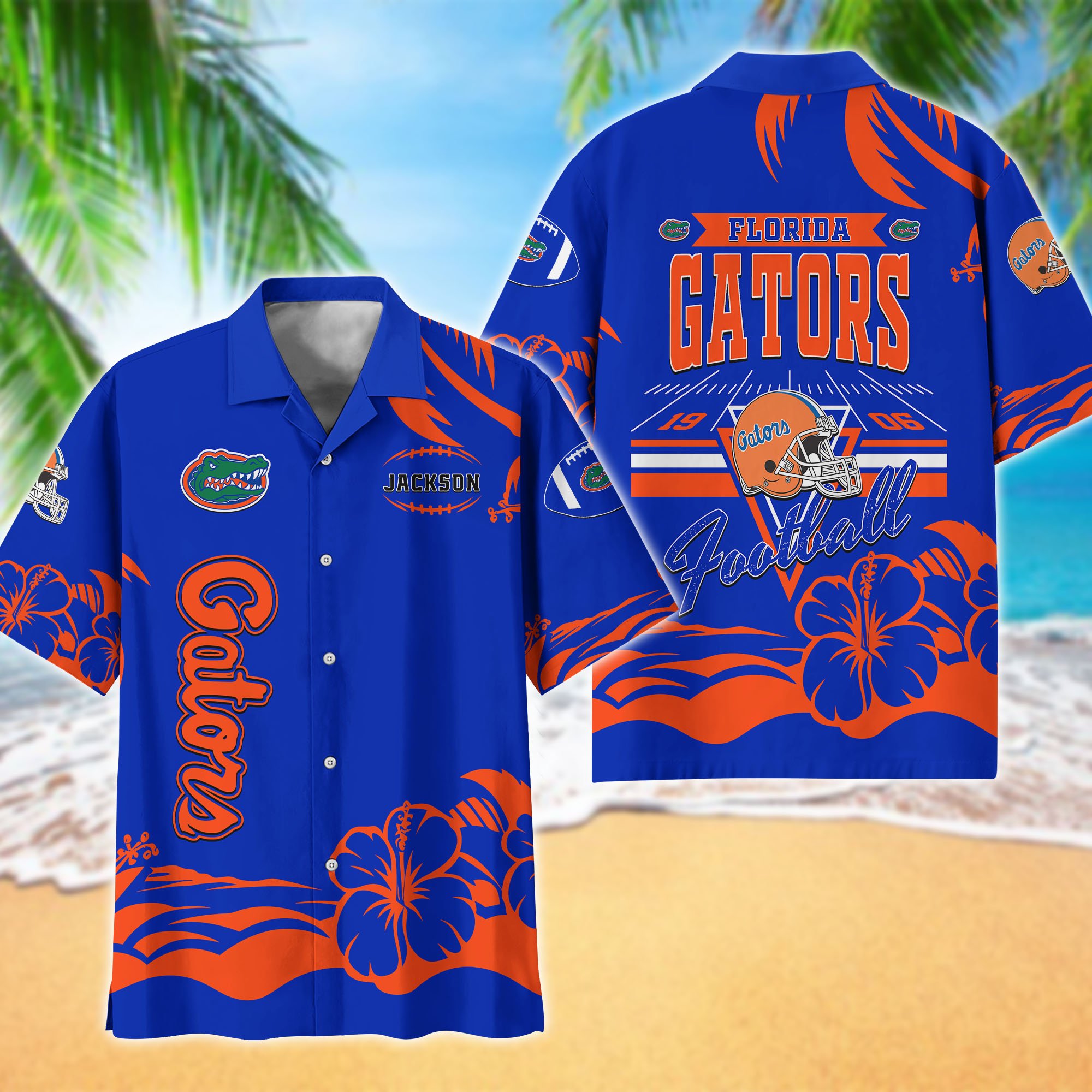 Florida Gators Hawaiian Shirt Personalized Your Name, Sports Gifts for Fans, Sport Team Hawaii Shirt, Sports Lover Gifts ETHY-0123650A