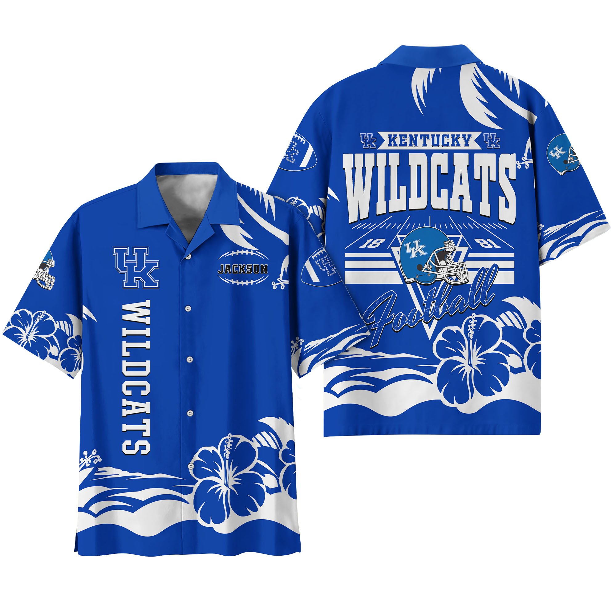 Alternative view of Kentucky Wildcats Hawaiian Shirt Personalized Your Name, Sports Gifts for Fans, Sport Team Hawaii Shirt, Sports Lover Gifts ETHY-0123650A