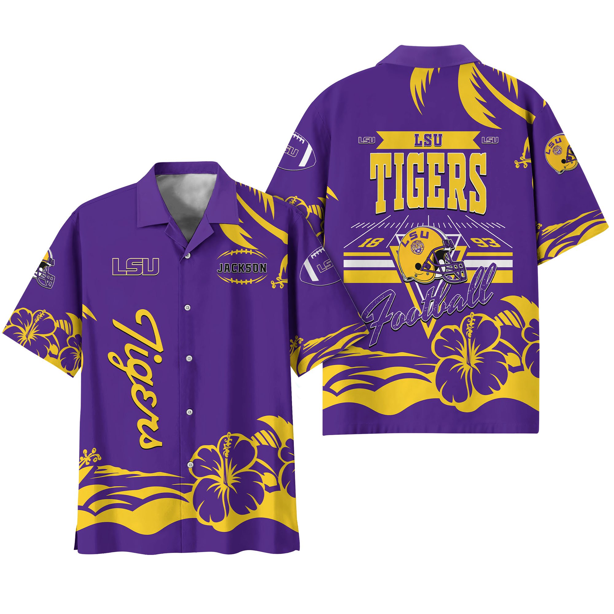 Alternative view of LSU TIGERS Hawaiian Shirt Personalized Your Name, Sports Gifts for Fans, Sport Team Hawaii Shirt, Sports Lover Gifts ETHY-0123650A