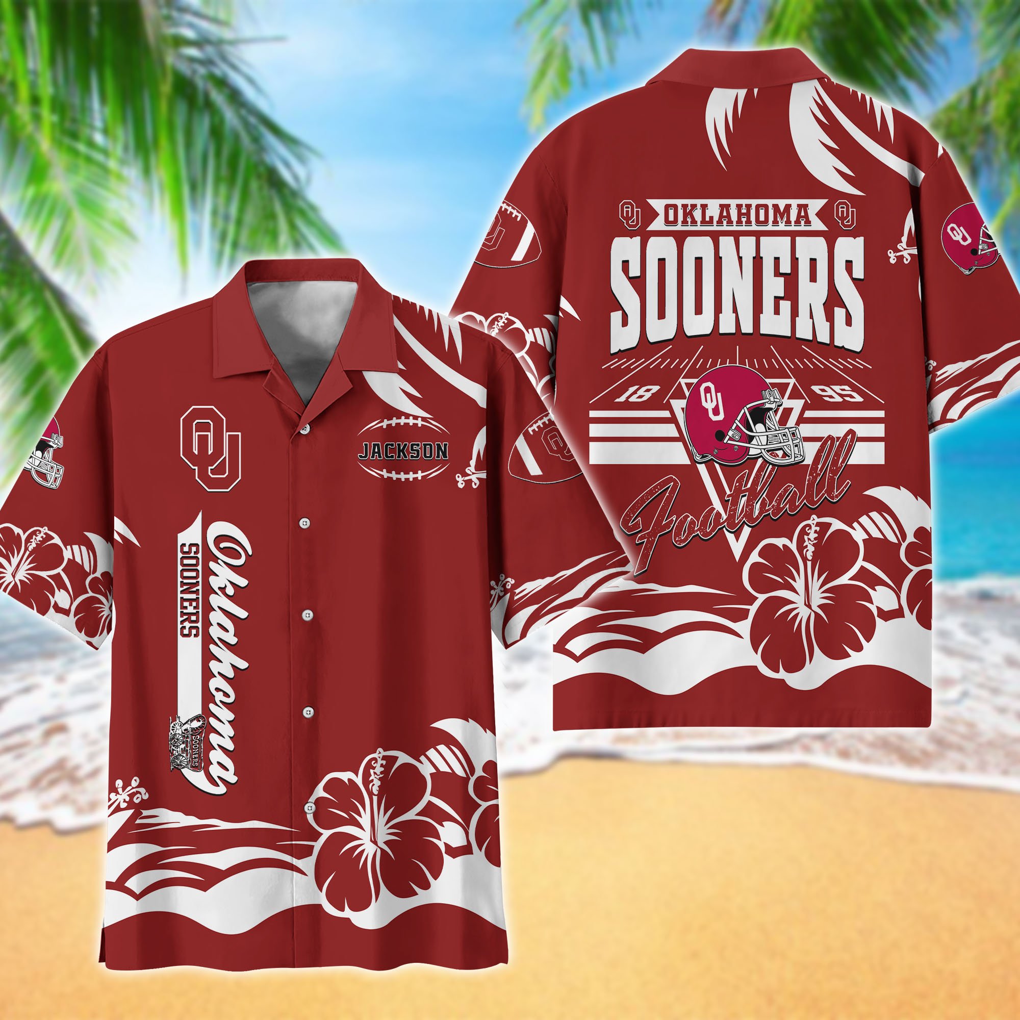 Oklahoma Sooners Hawaiian Shirt Personalized Your Name, Sports Gifts for Fans, Sport Team Hawaii Shirt, Sports Lover Gifts ETHY-0123650A